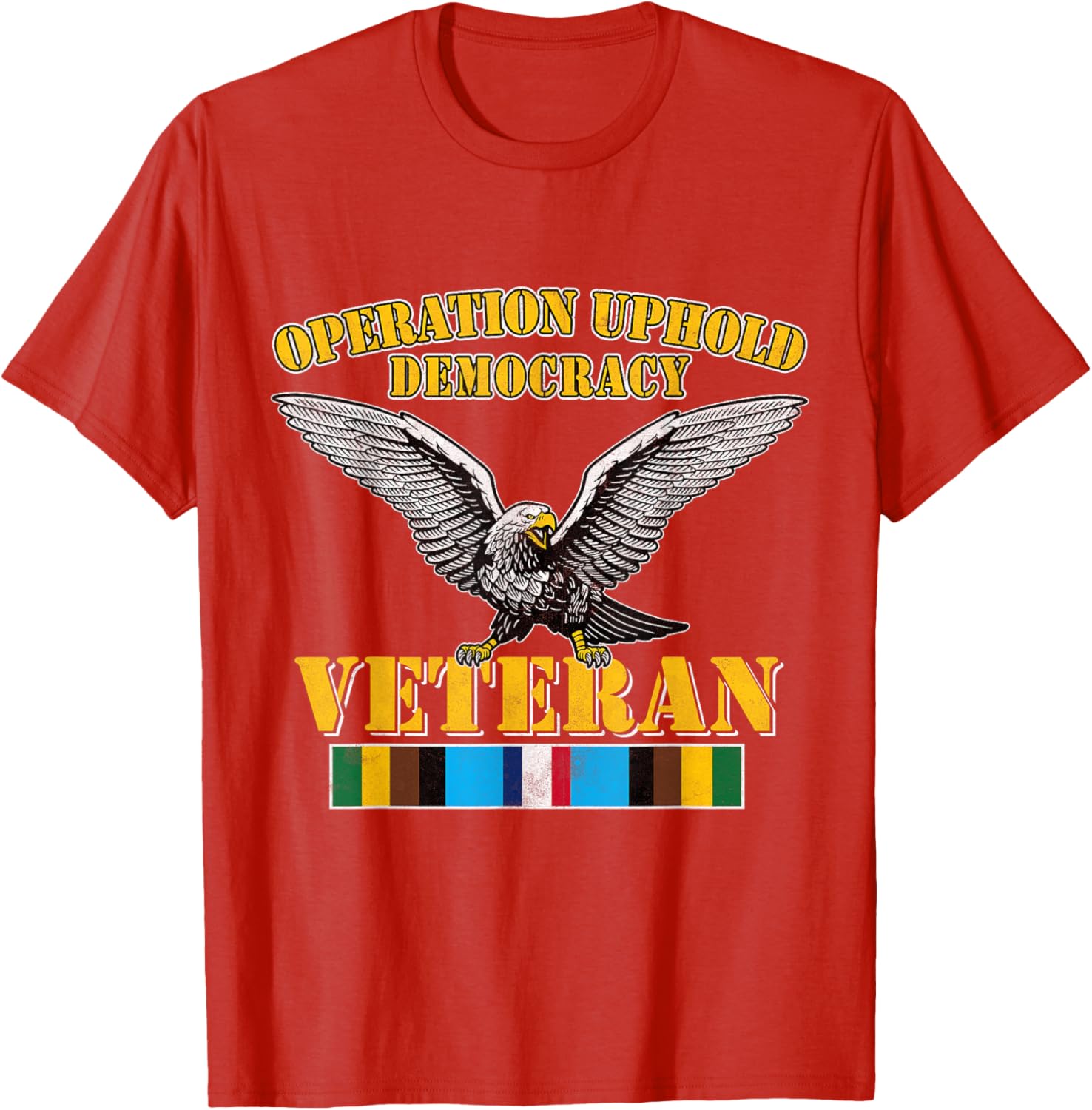 Veteran Operation Uphold Democracy Ribbon Haiti Vintage T-Shirt - 4