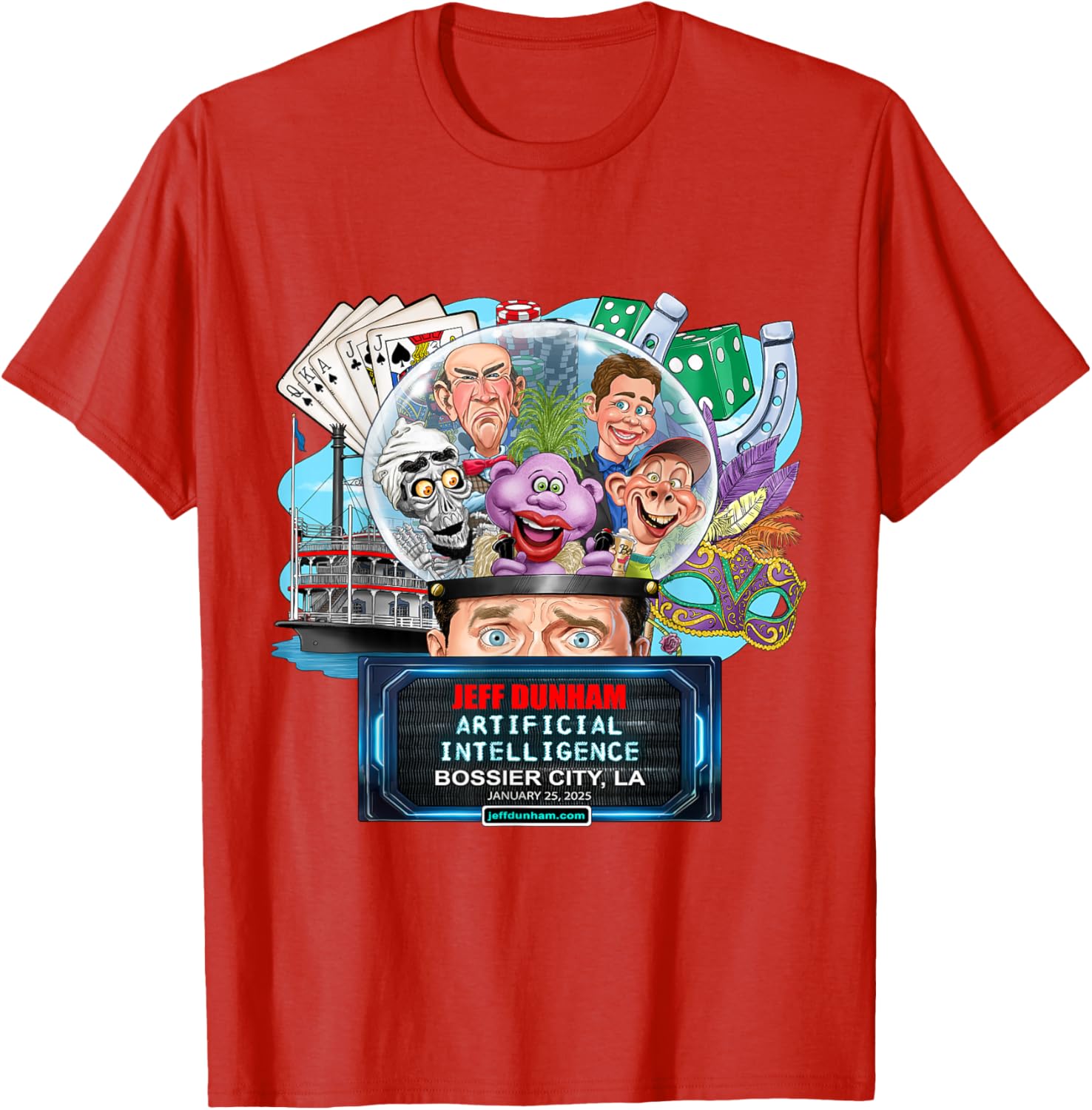 Jeff Dunham Bossier City LA 2025 T-Shirt for Comedy Fans and Collectors - 11