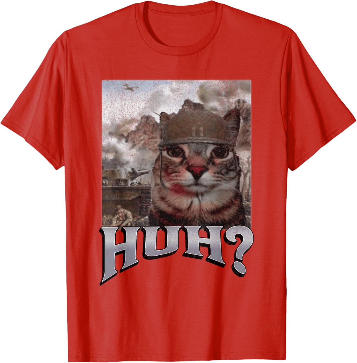Funny Cat Meme T-Shirt for Men and Women - Huh? Graphic Tee - 24