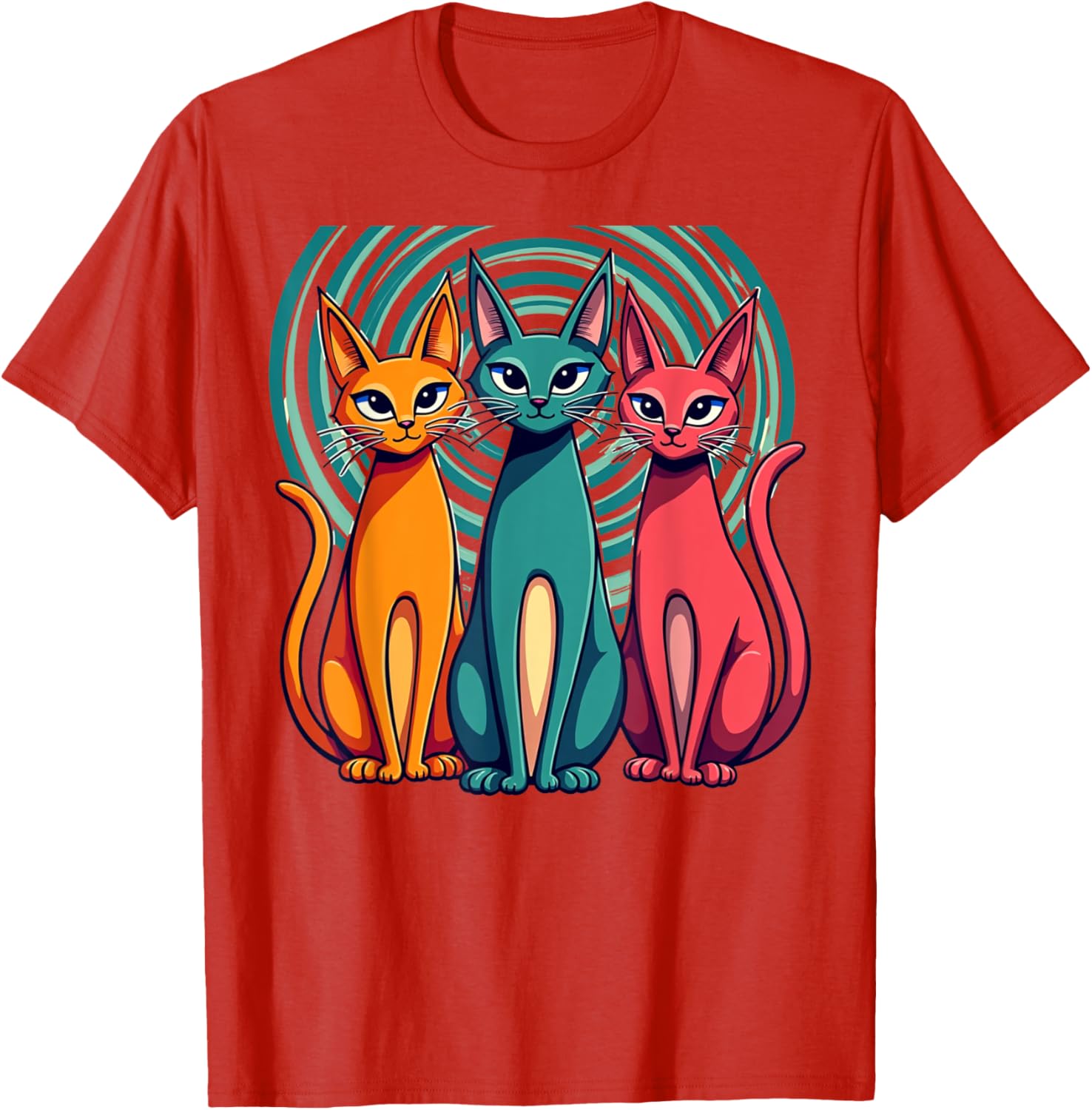 Vintage Retro Mid-Century Modern Cats T-Shirt 50s 60s Style Fashion - 21