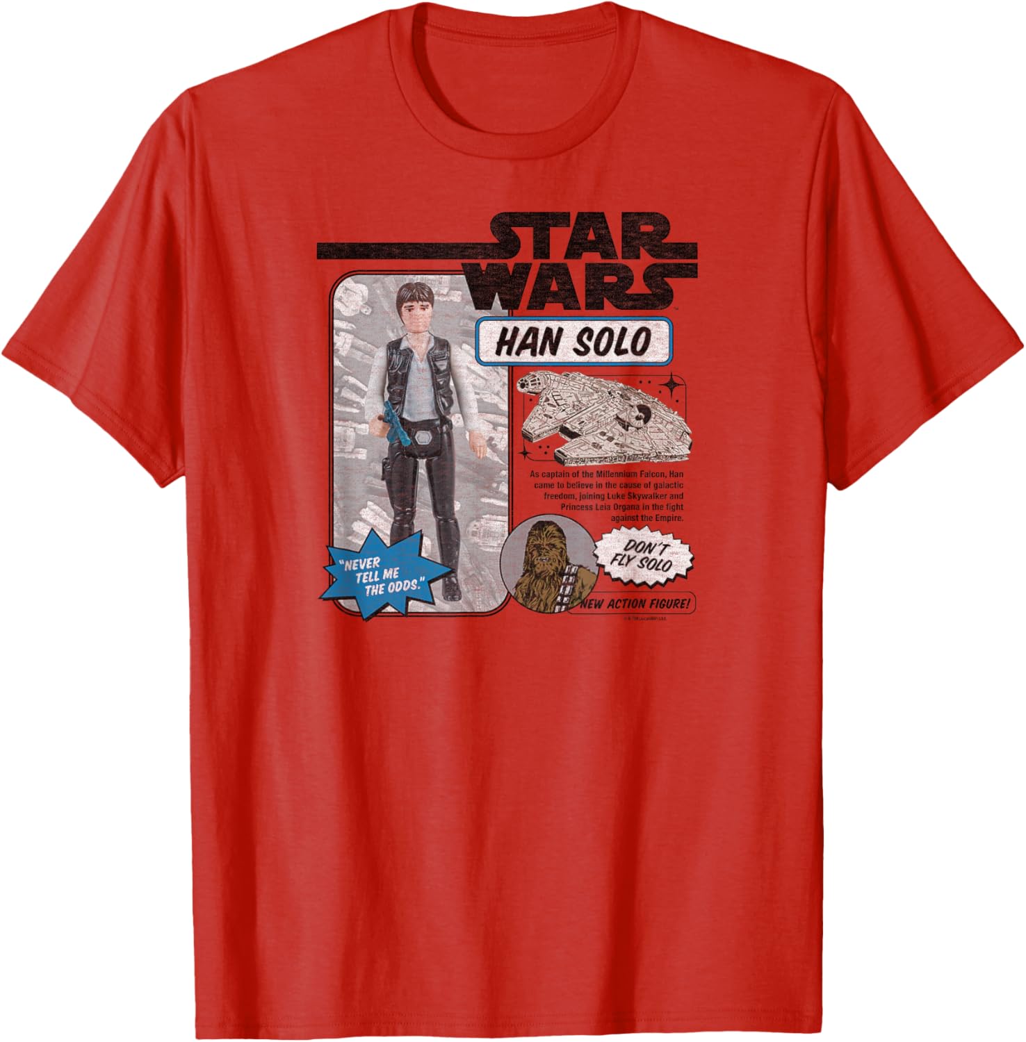 Han Solo Action Figure T-Shirt for Star Wars Fans - Stylish and Fun Apparel - 5