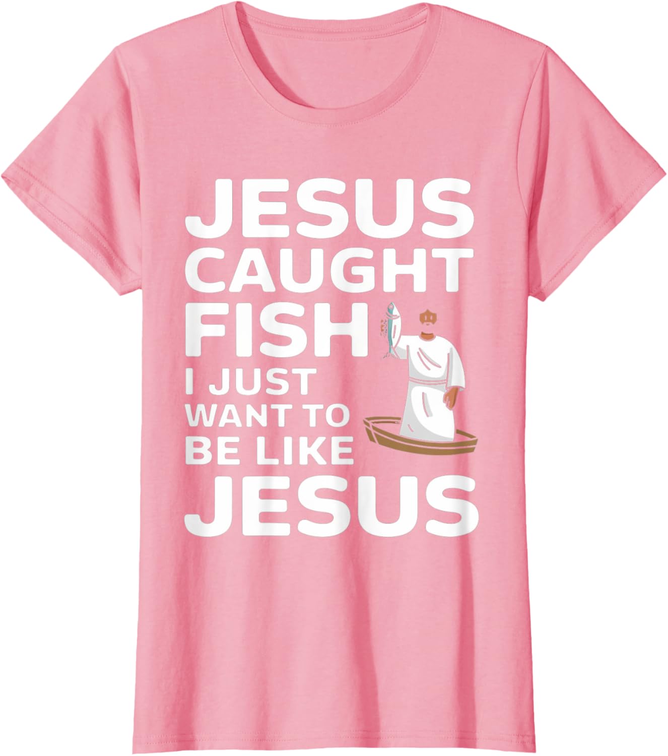 Jesus Fishing Design T-Shirt for Faithful Anglers - Catch the Spirit! - 4