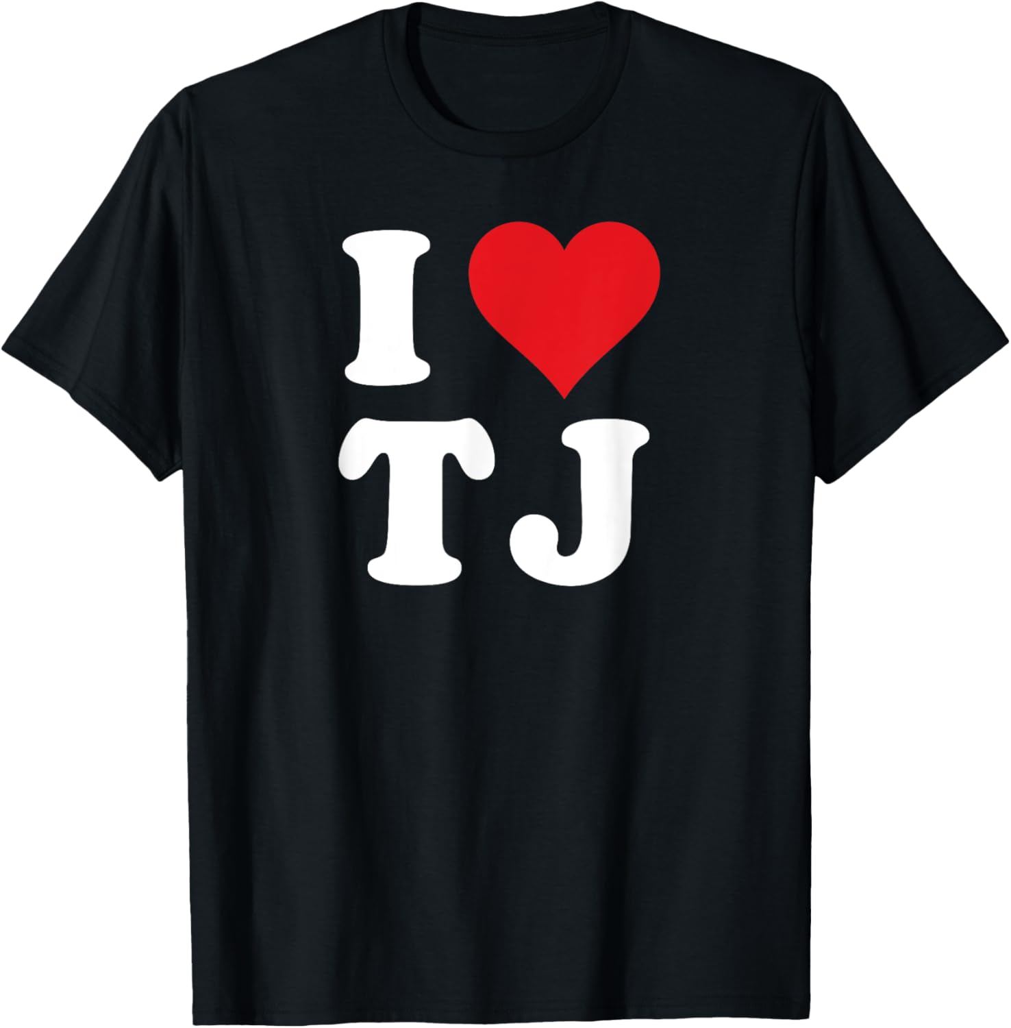 I Love TJ Initials T-Shirt Cute Heart Design for T J Fans - 18