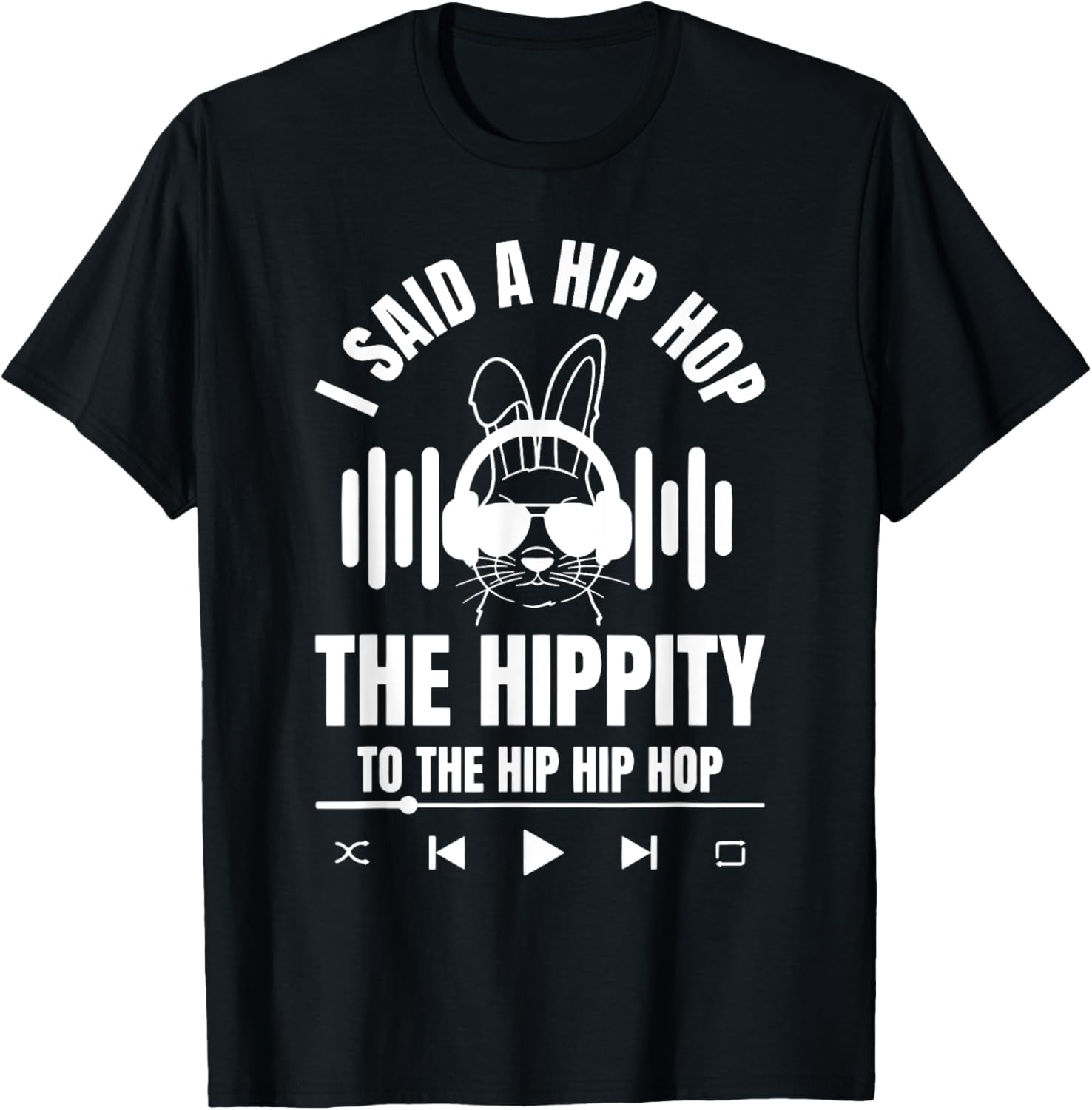 Funny Hip Hop Bunny Easter T-Shirt for Trendy Holiday Style - 13