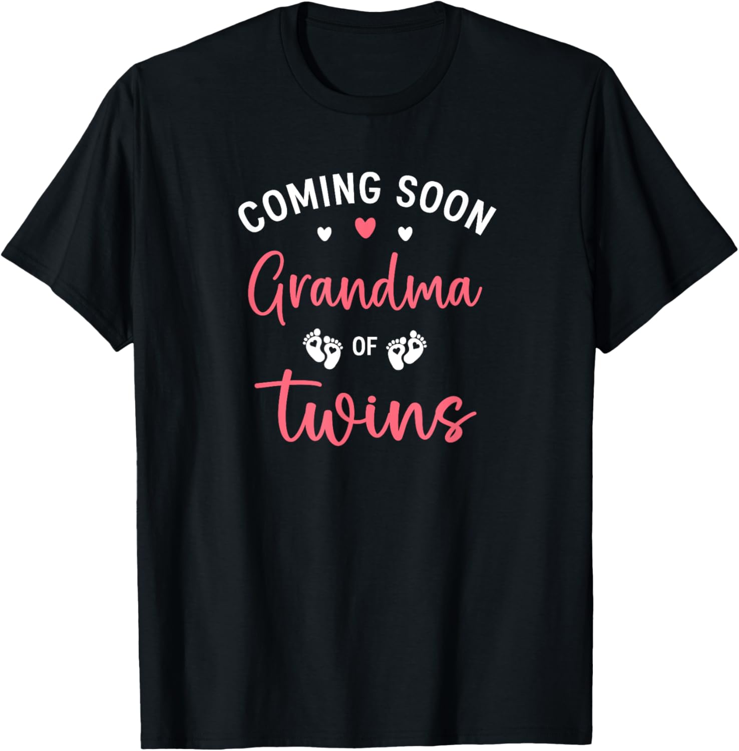 Coming Soon Grandma of Twins T-Shirt Cute Gift for New Grandmothers - 12