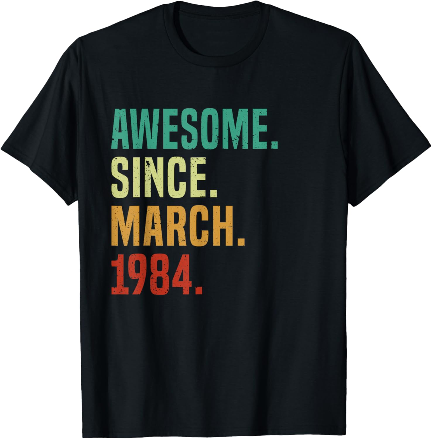 41 Years Awesome Since March 1984 Vintage 41st Birthday T-Shirt - 12