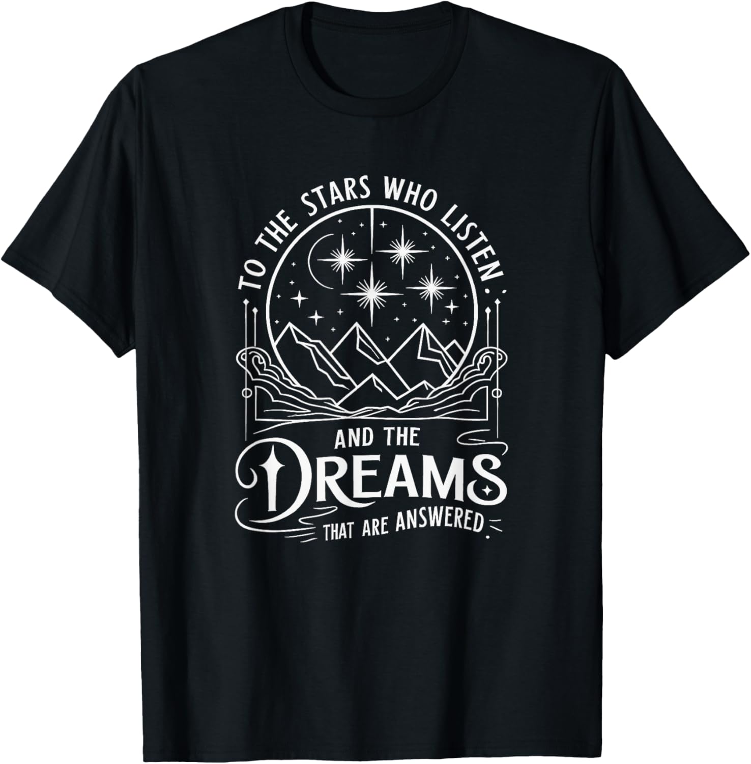 To Stars Who Listen Fantasy Book Lover T-Shirt for Dreamy Readers - 21