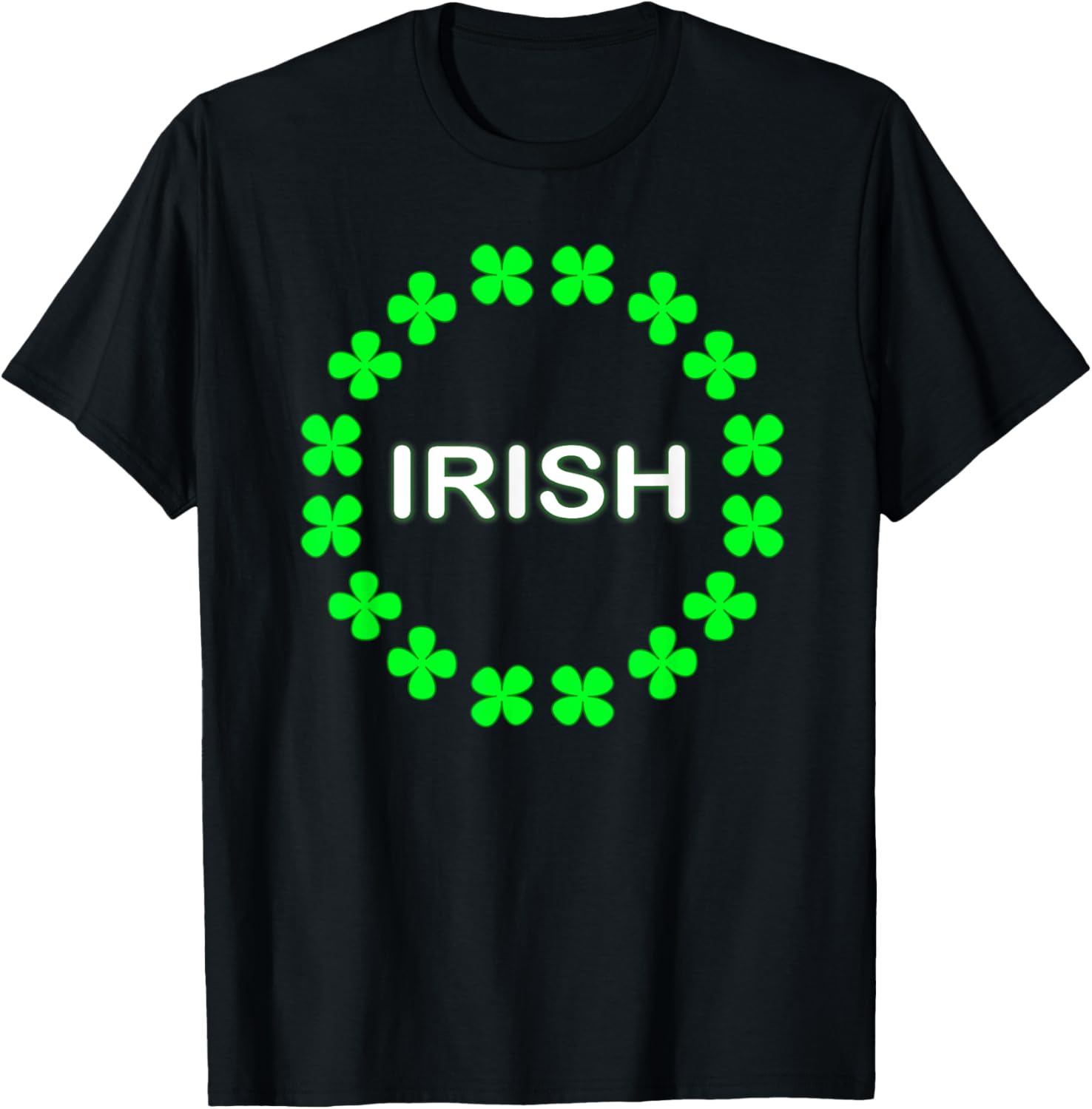Irish Clover Circle St Patrick's Day T-Shirt for Festive Celebrations - 3