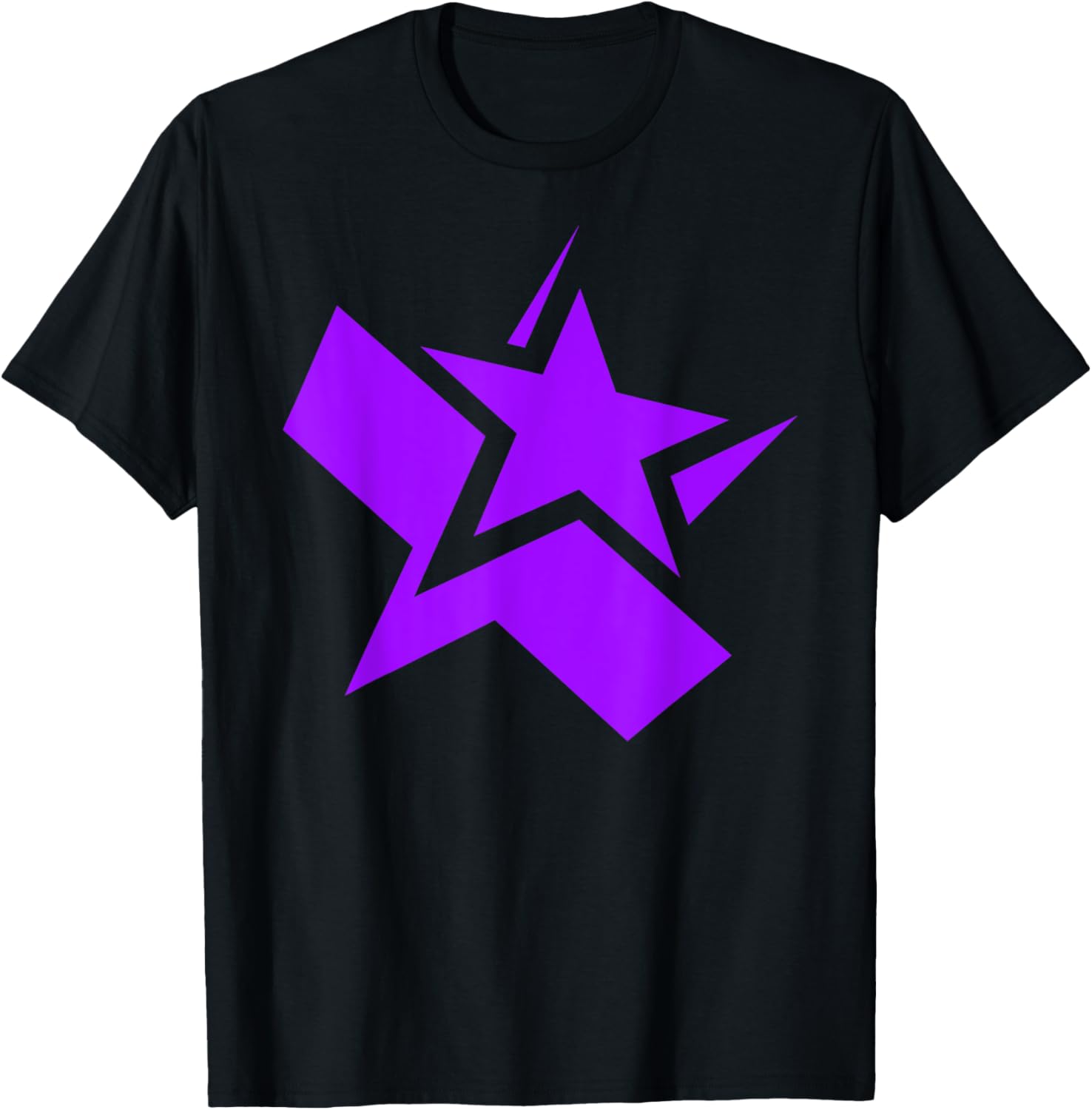 Purple Chunky Star Graphic T-Shirt for Stylish Casual Wear - 12
