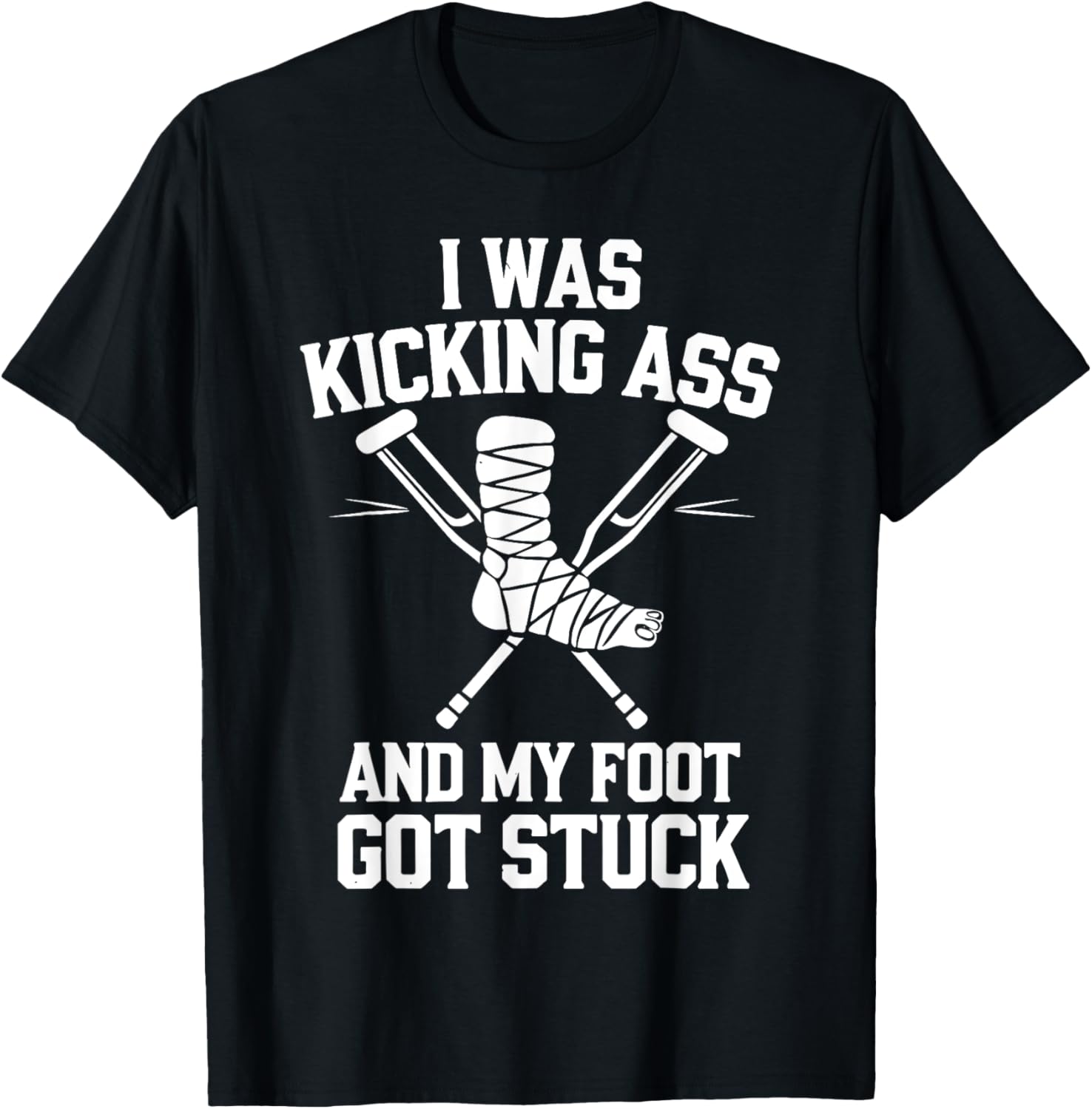 Funny Broken Leg Art T-Shirt for Men, Women, and Kids Surgery Recovery - 2