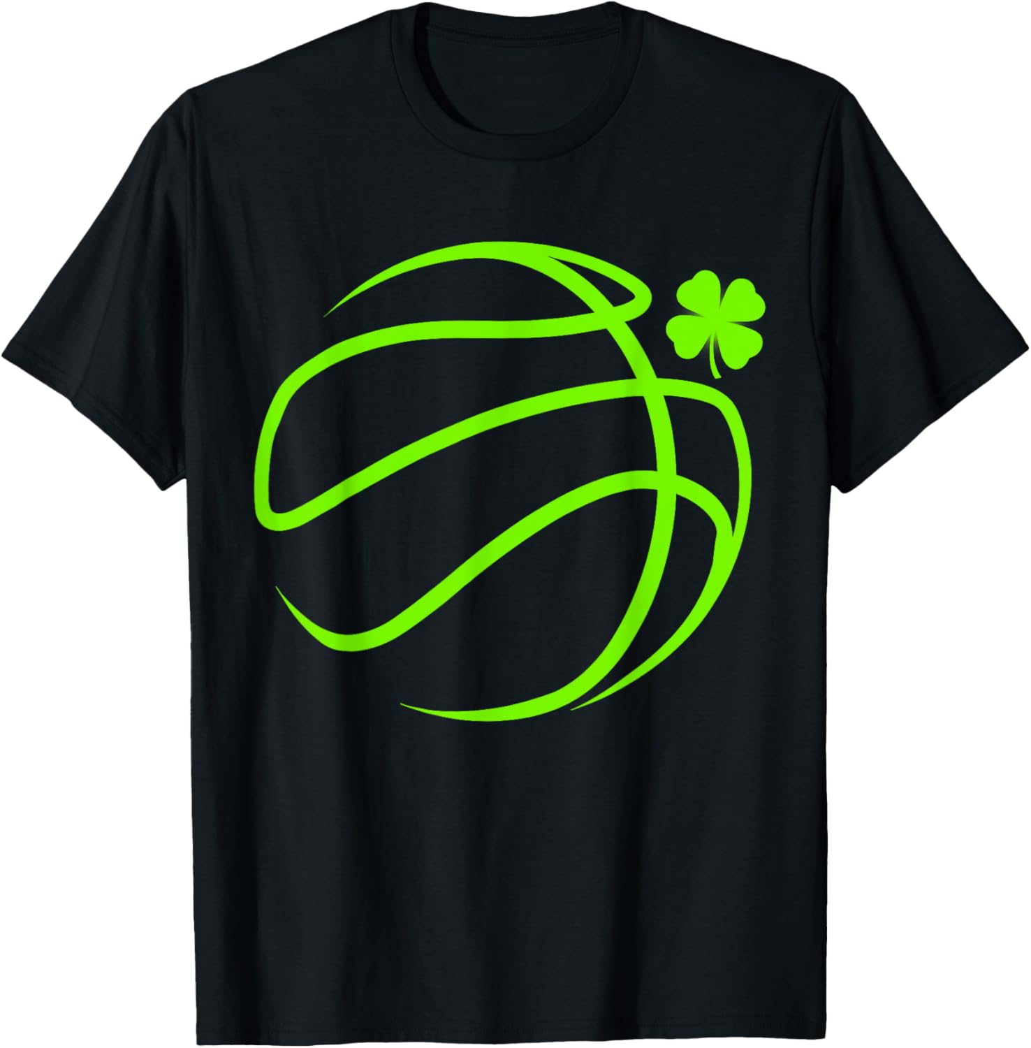 Lucky Clover Basketball T-Shirt for St Patrick's Day Fun and Style - 6
