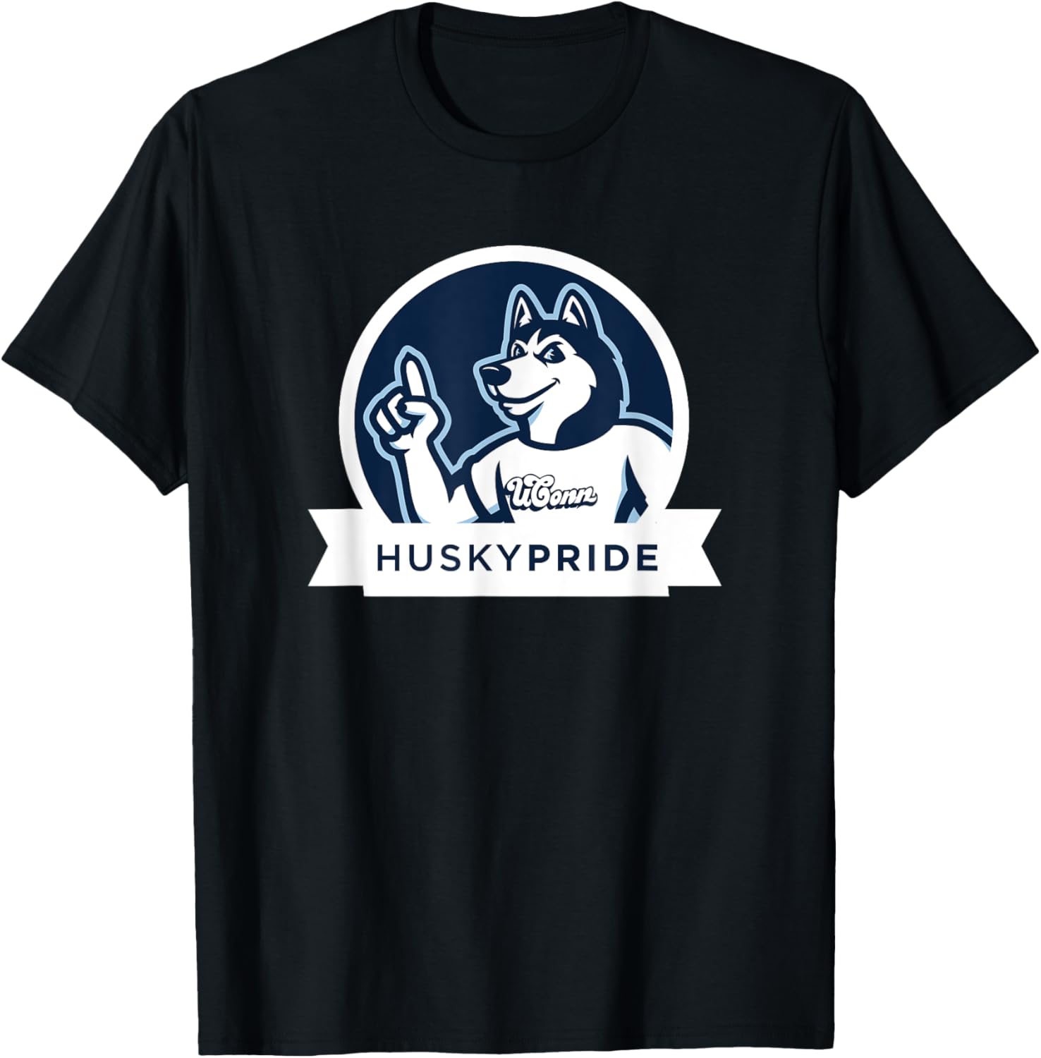 Connecticut Huskies Black T-Shirt for Ultimate Husky Pride in Sports - 1