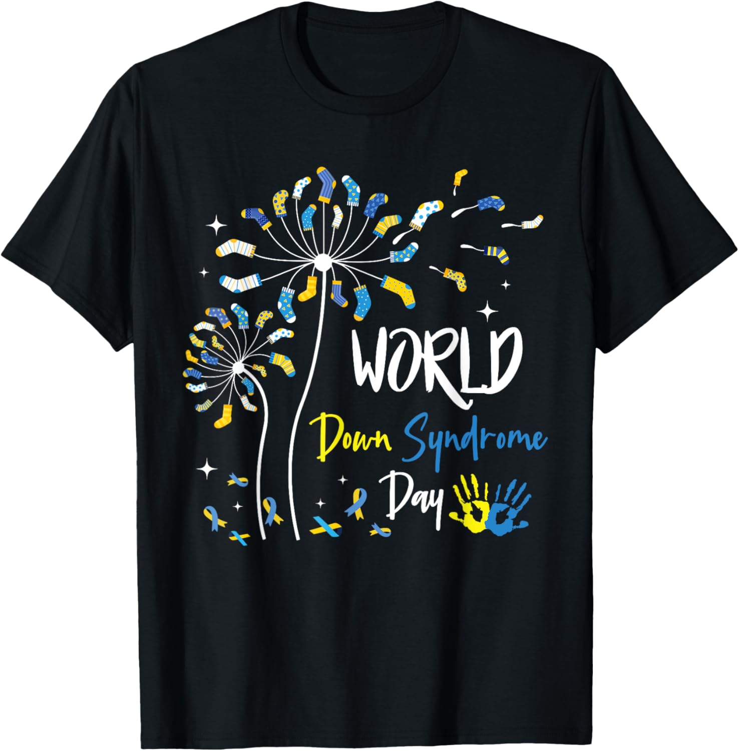 Rock Your Socks Down Syndrome Day Dandelion Awareness T-Shirt - 11