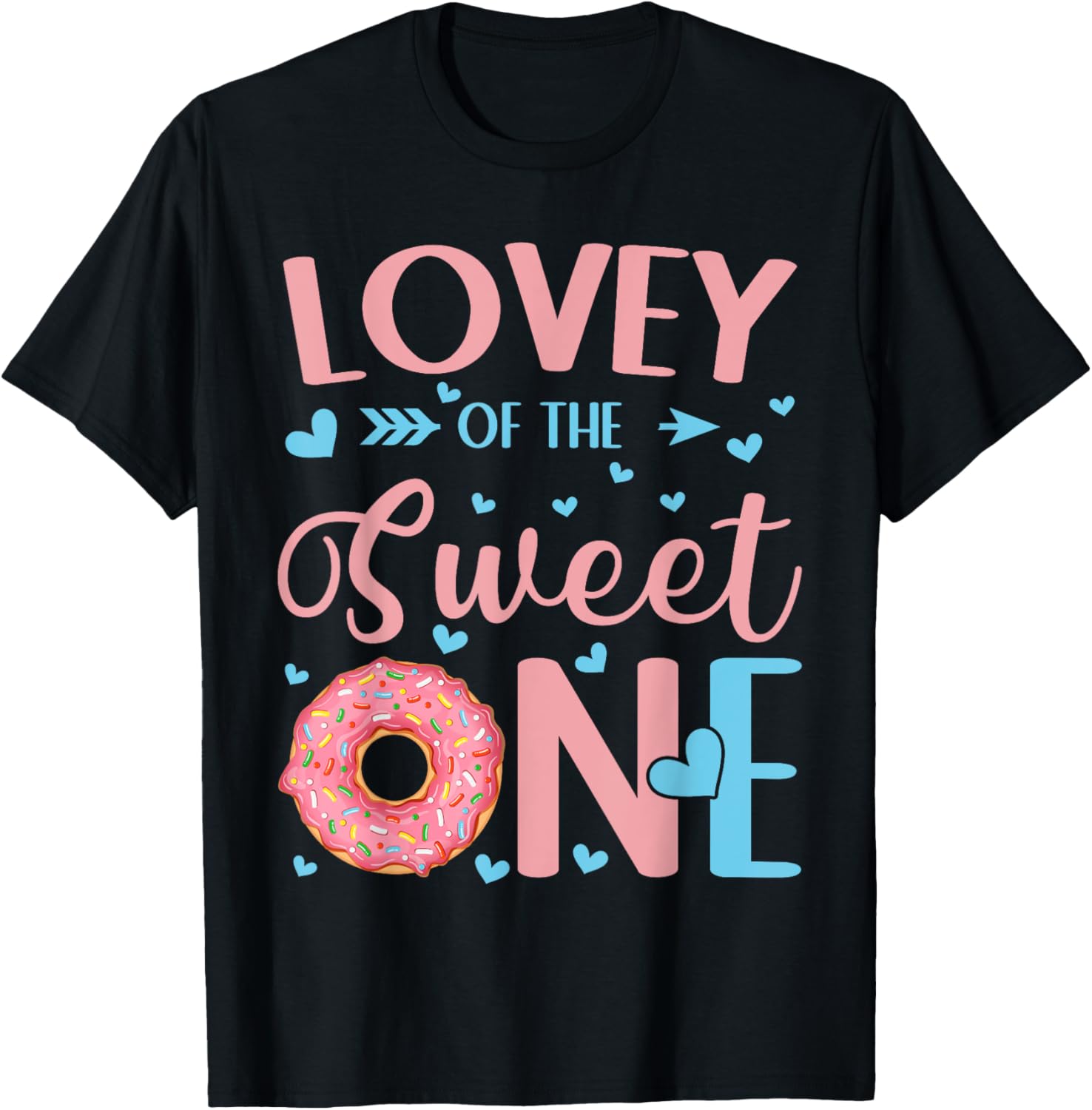Sweet One First Birthday Donut Party Lovie T-Shirt for Girls - 11