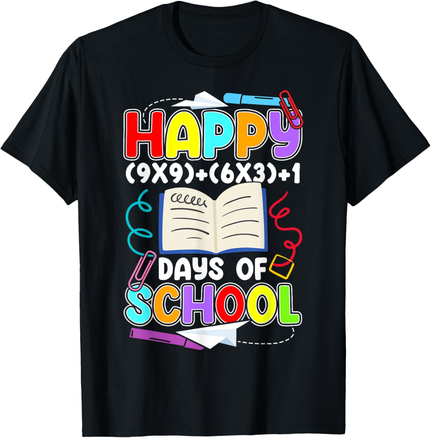 Happy 100 Days of School Math T-Shirt for Kids Celebrating 100th Day - 19