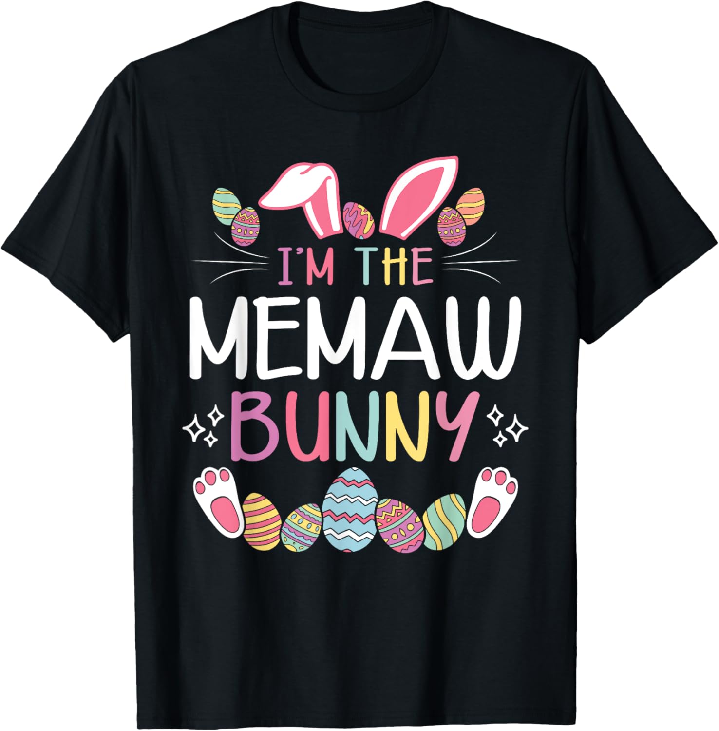 Funny Memaw Bunny Shirt for Easter Family Matching T-Shirt - 1