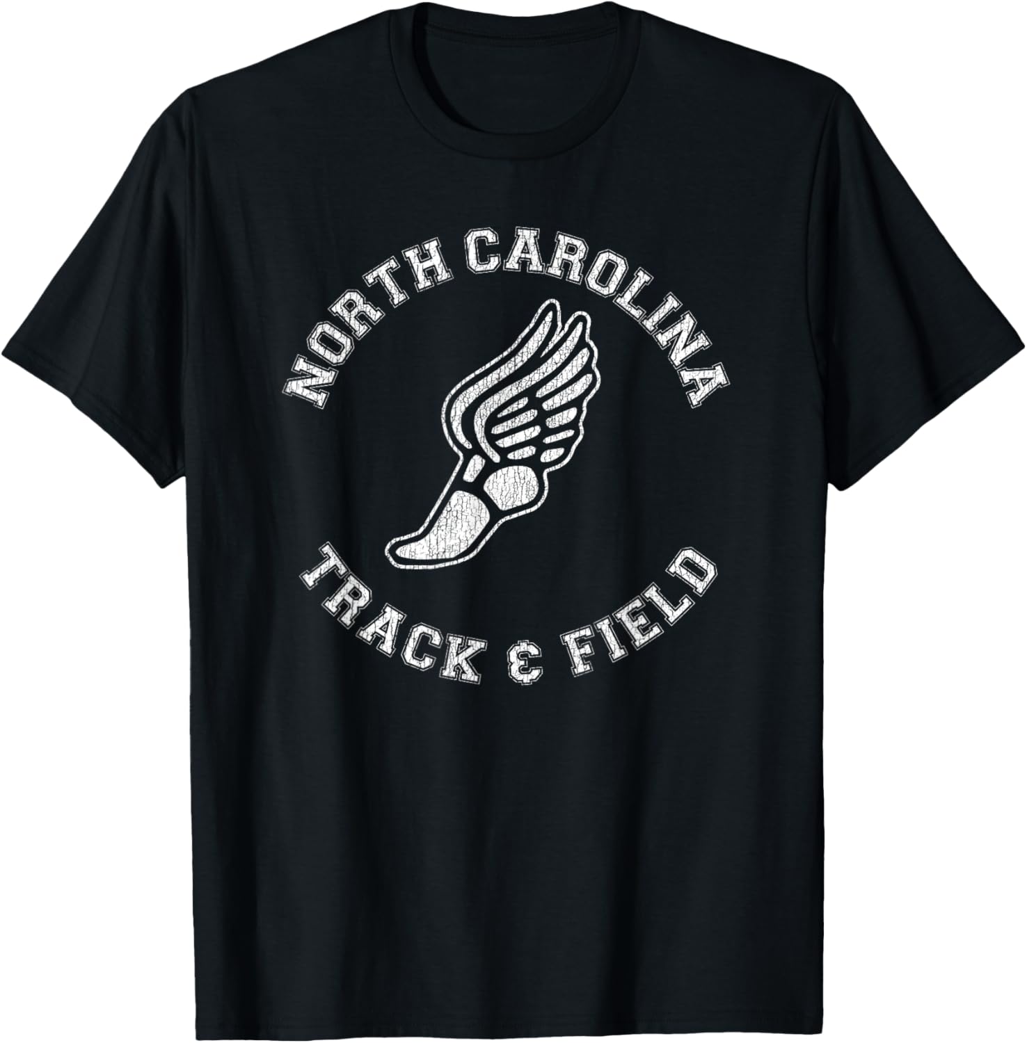 North Carolina Vintage 80s Track & Field Distressed T-Shirt for Fans - 16