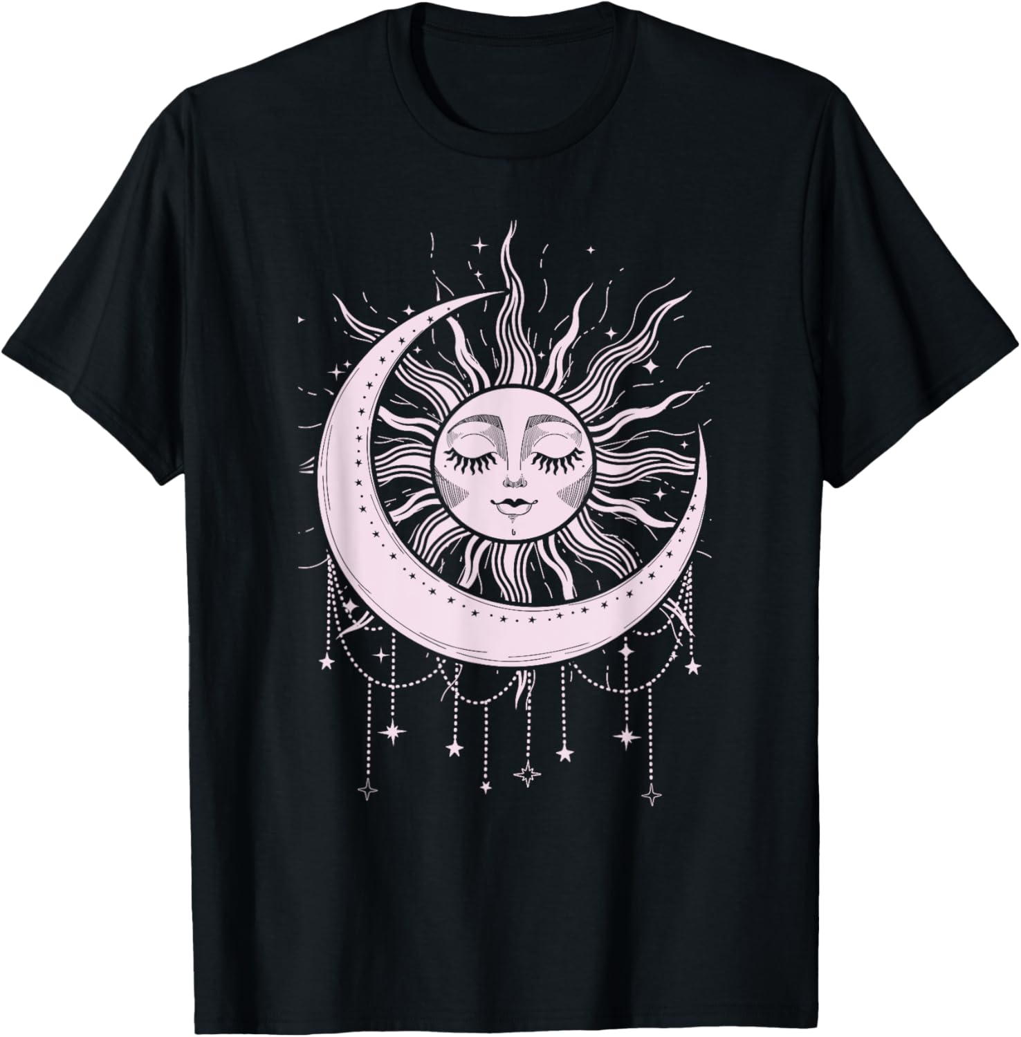 Star Moon Sun Night Sky Esoteric Astrology T-Shirt for Cosmic Lovers - 1