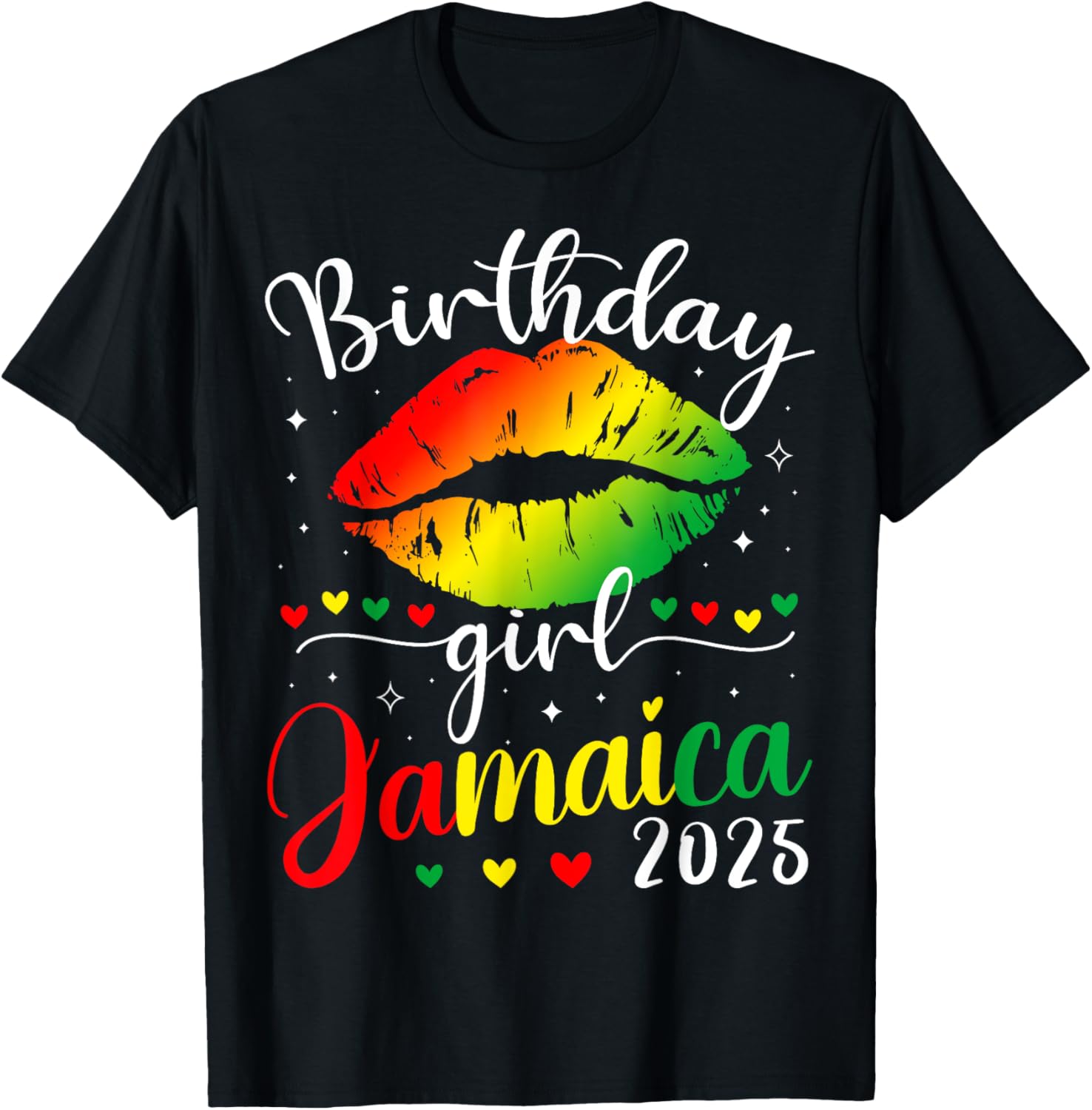 Jamaica 2025 Birthday Squad T-Shirt for Girls Fun Party Trip Outfit - 3