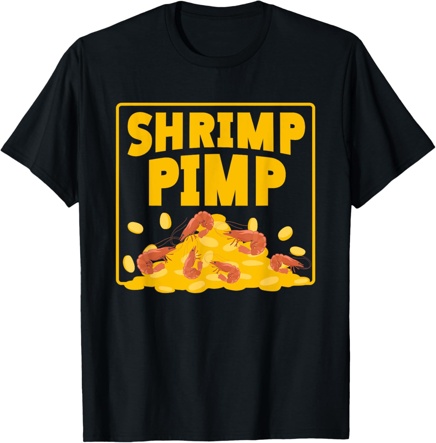 Shrimp Pimp Money Fun Illustration T-Shirt for Seafood Lovers - 4
