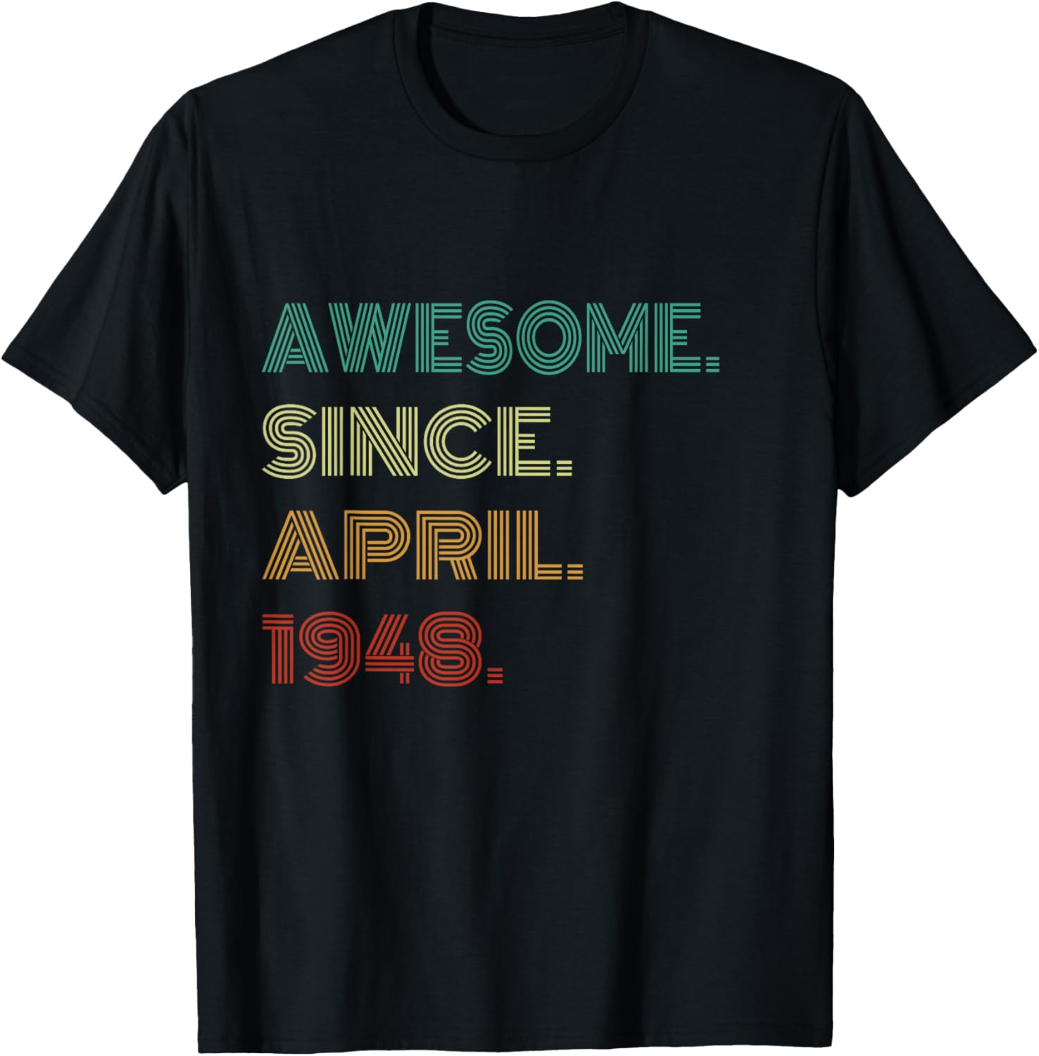 77 Awesome Years Since April 1948 77th Birthday T-Shirt Gift for Him/Her - 14