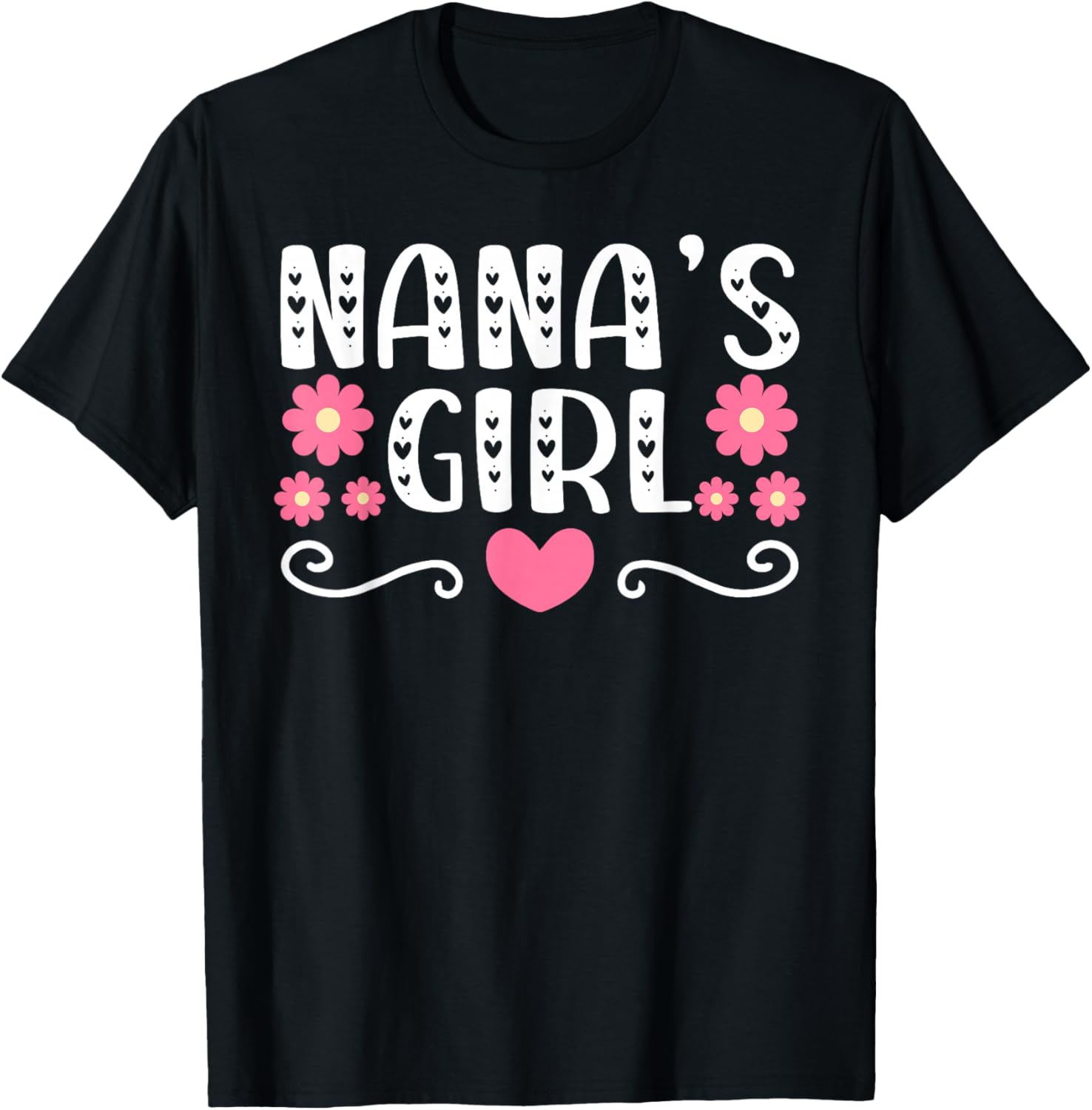 Nana's Girl Heart T-Shirt for Granddaughter - Cute Gift Idea - 14