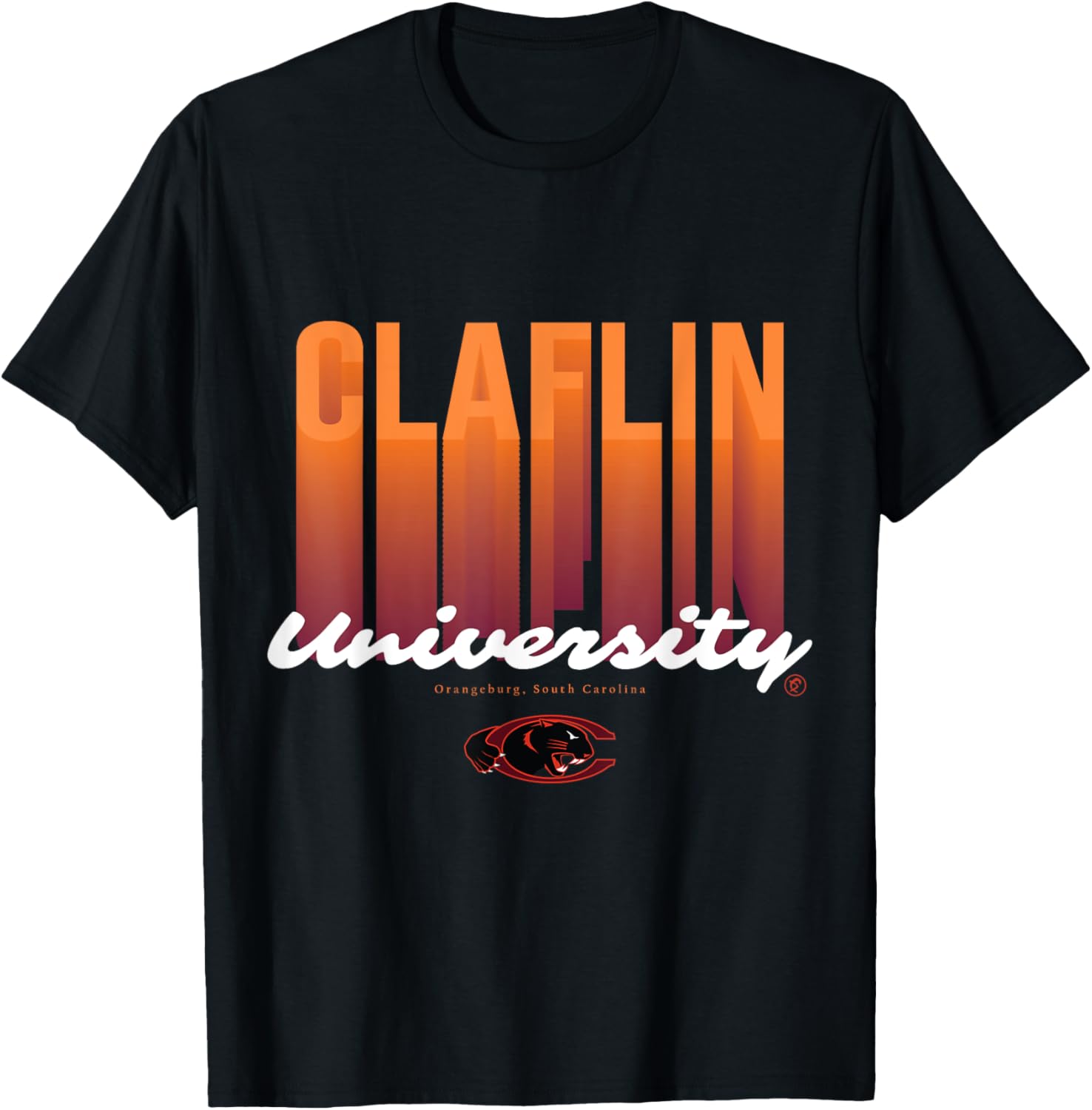Claflin University CU Fade T-Shirt - Trendy Yard Essentials for Fans - 5