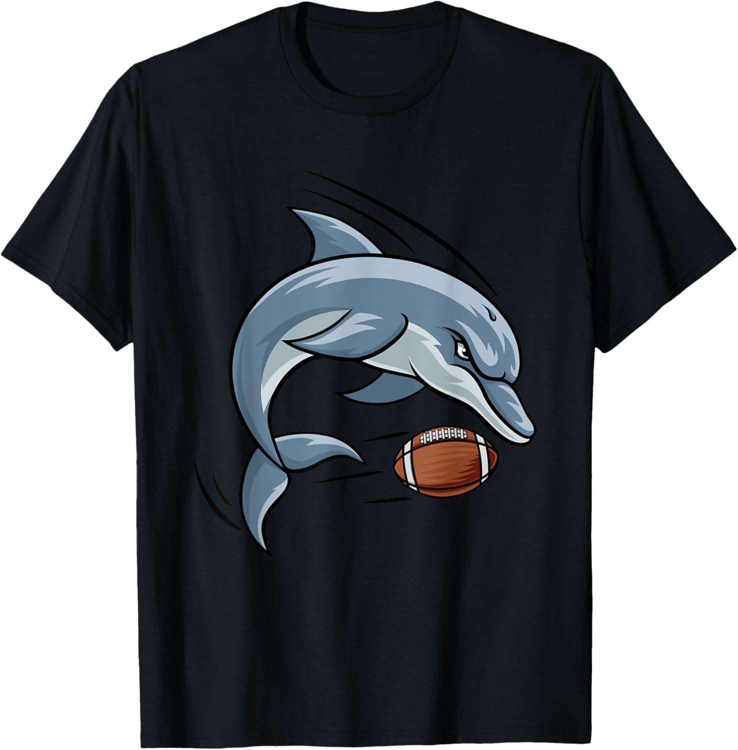 Dolphin Cartoon Character Football T-Shirt for Fun and Sporty Style - 5