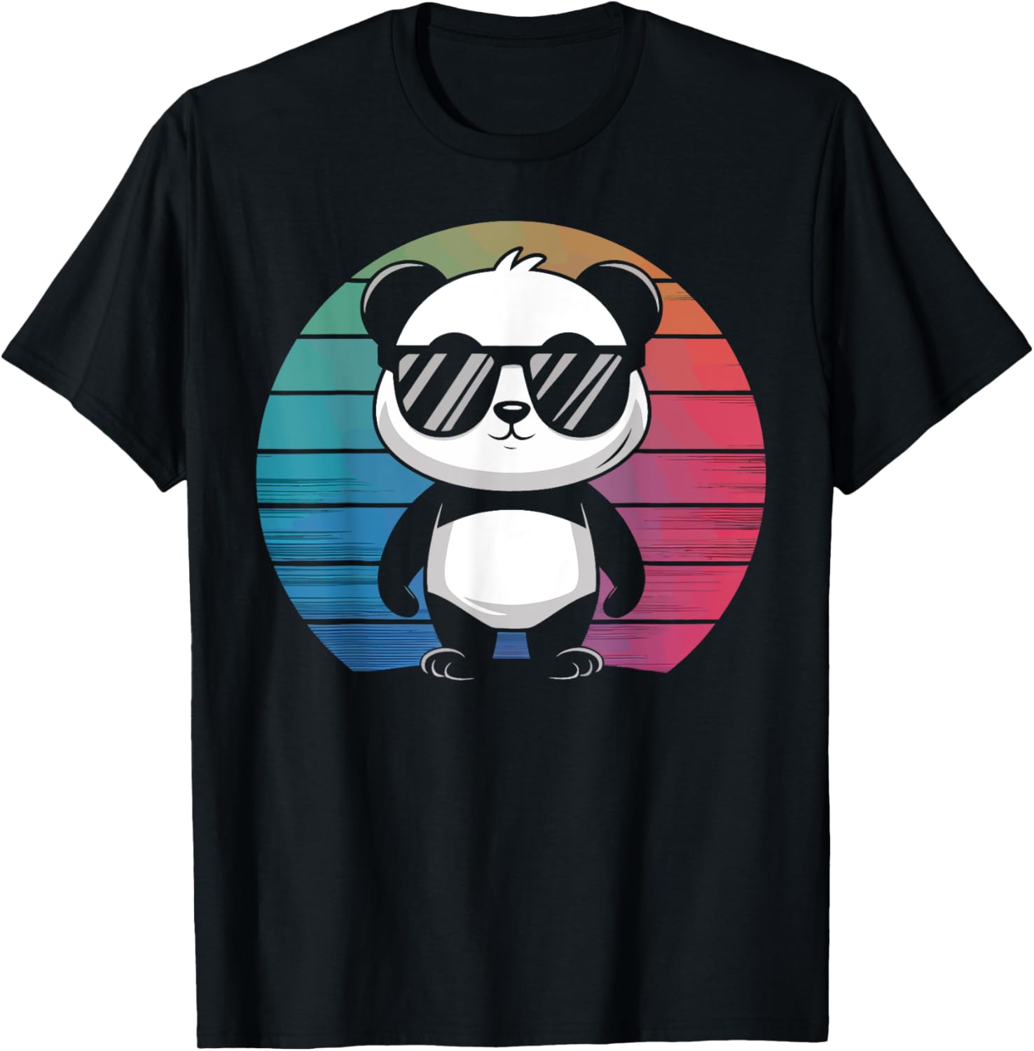 Retro Panda T-Shirt with Sunglasses for Chill Vibes and Fun Style - 10