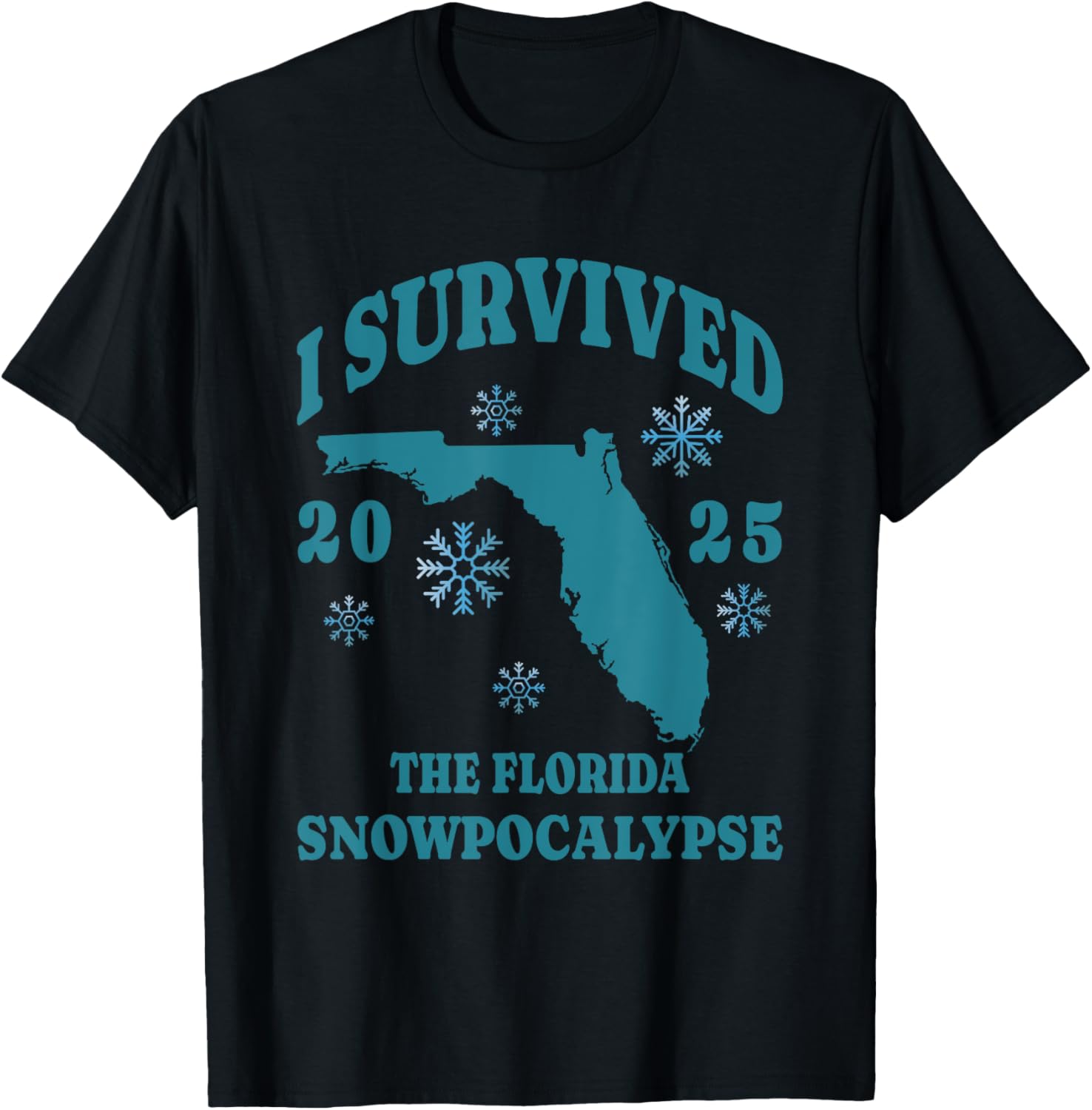I Survived the Florida Snowpocalypse 2025 Graphic Tee Shirt - 1