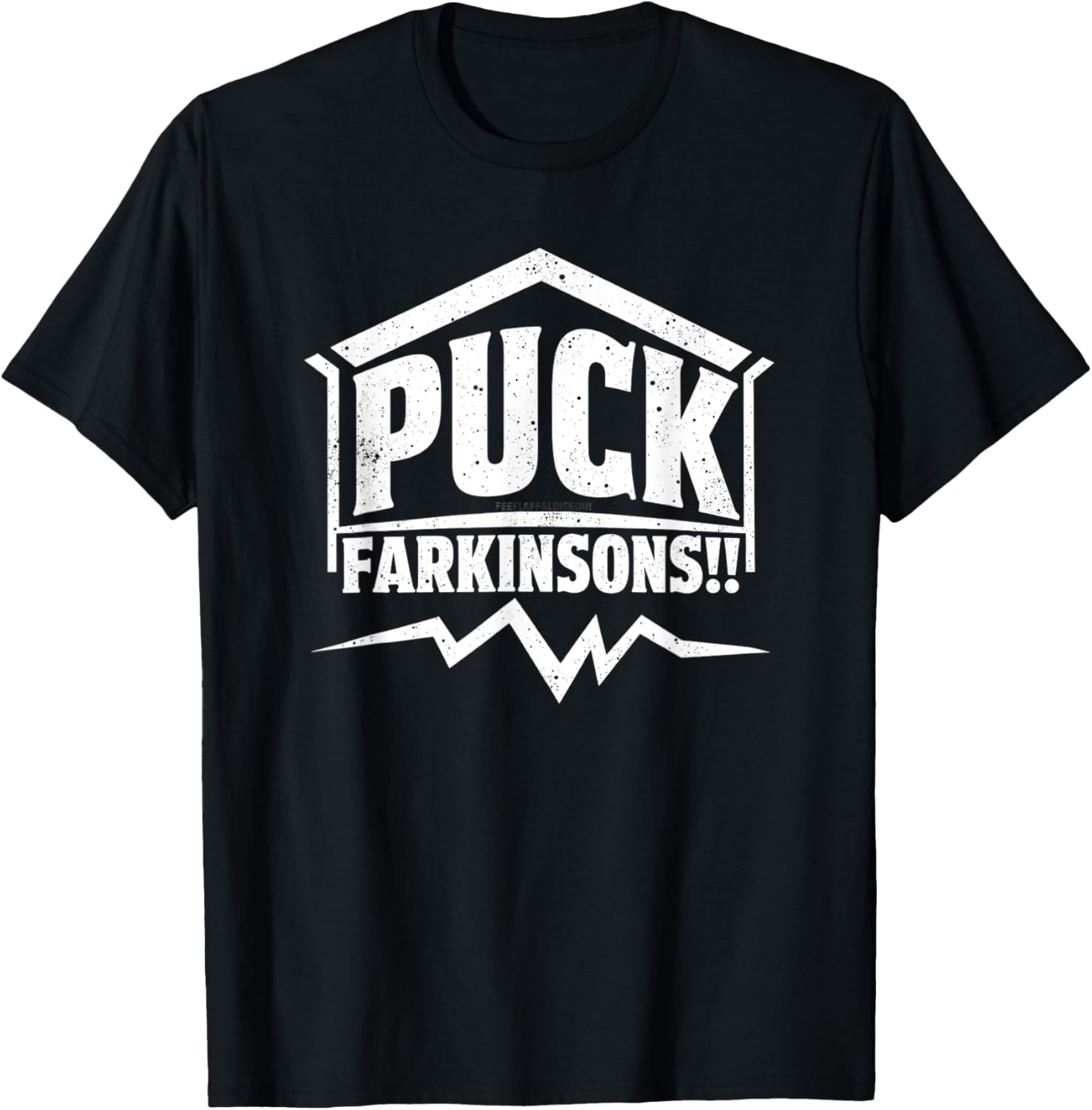Humor Parkinson's Awareness Puck Farkinsons T-Shirt for Support and Style - 1