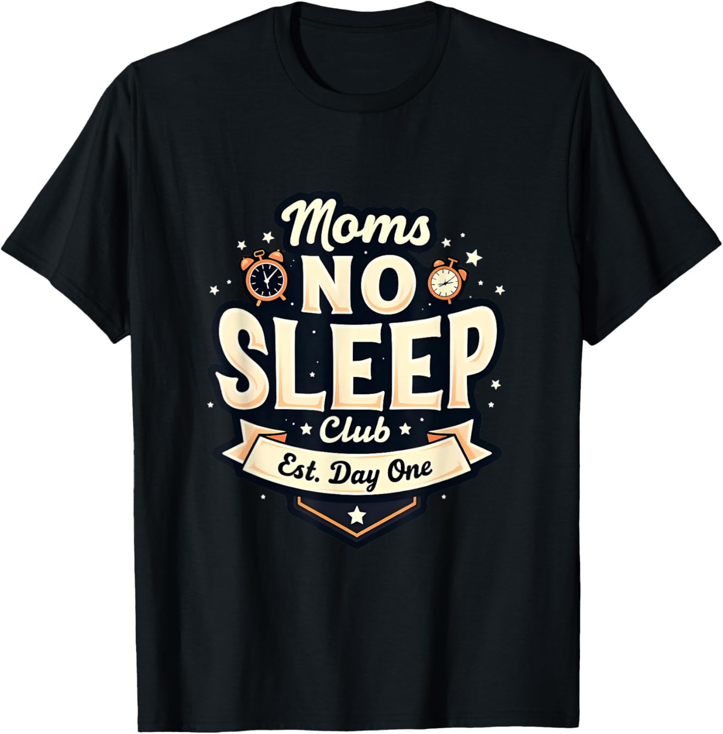 Moms No Sleep Club T-Shirt Perfect Mother's Day Gift for Tired Moms - 4