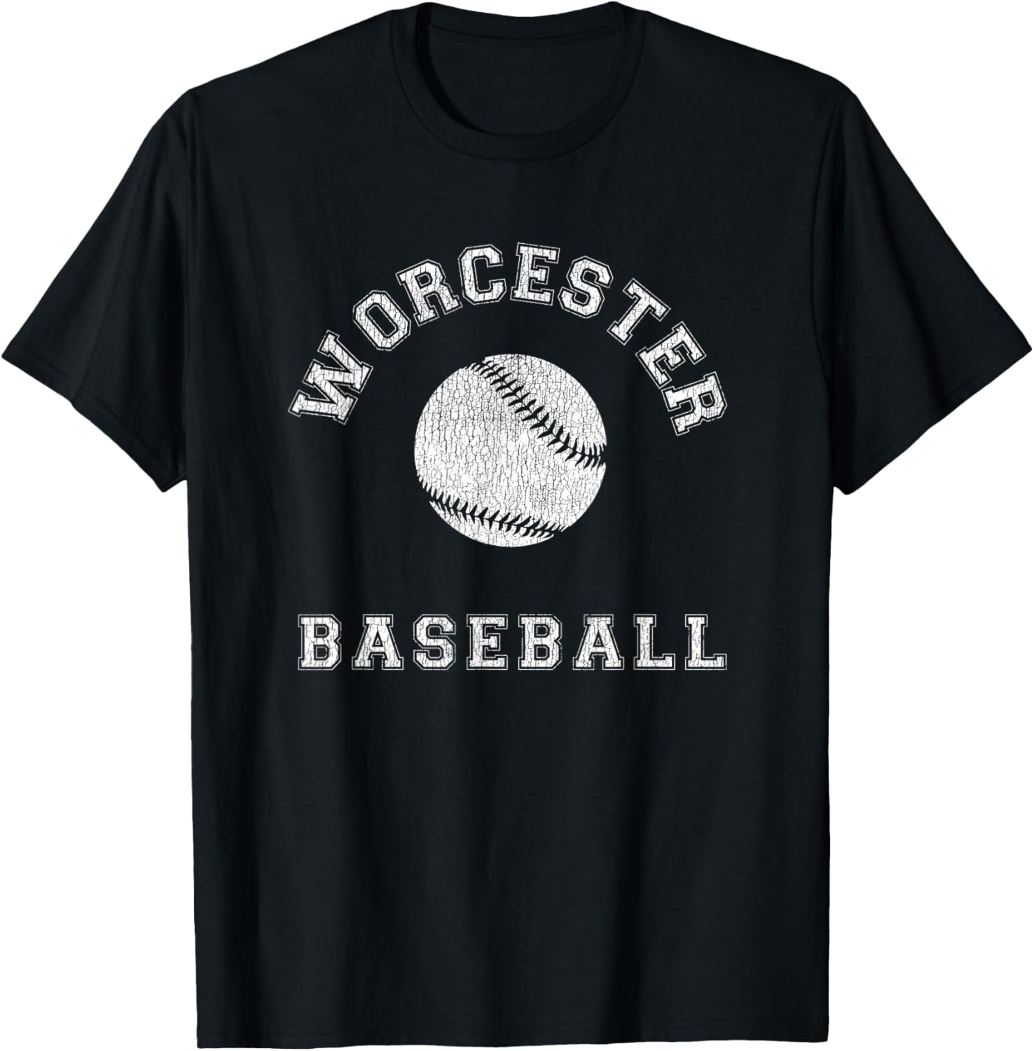 Worcester Baseball Distressed Retro Classic T-Shirt for Fans & Casual Wear - 20