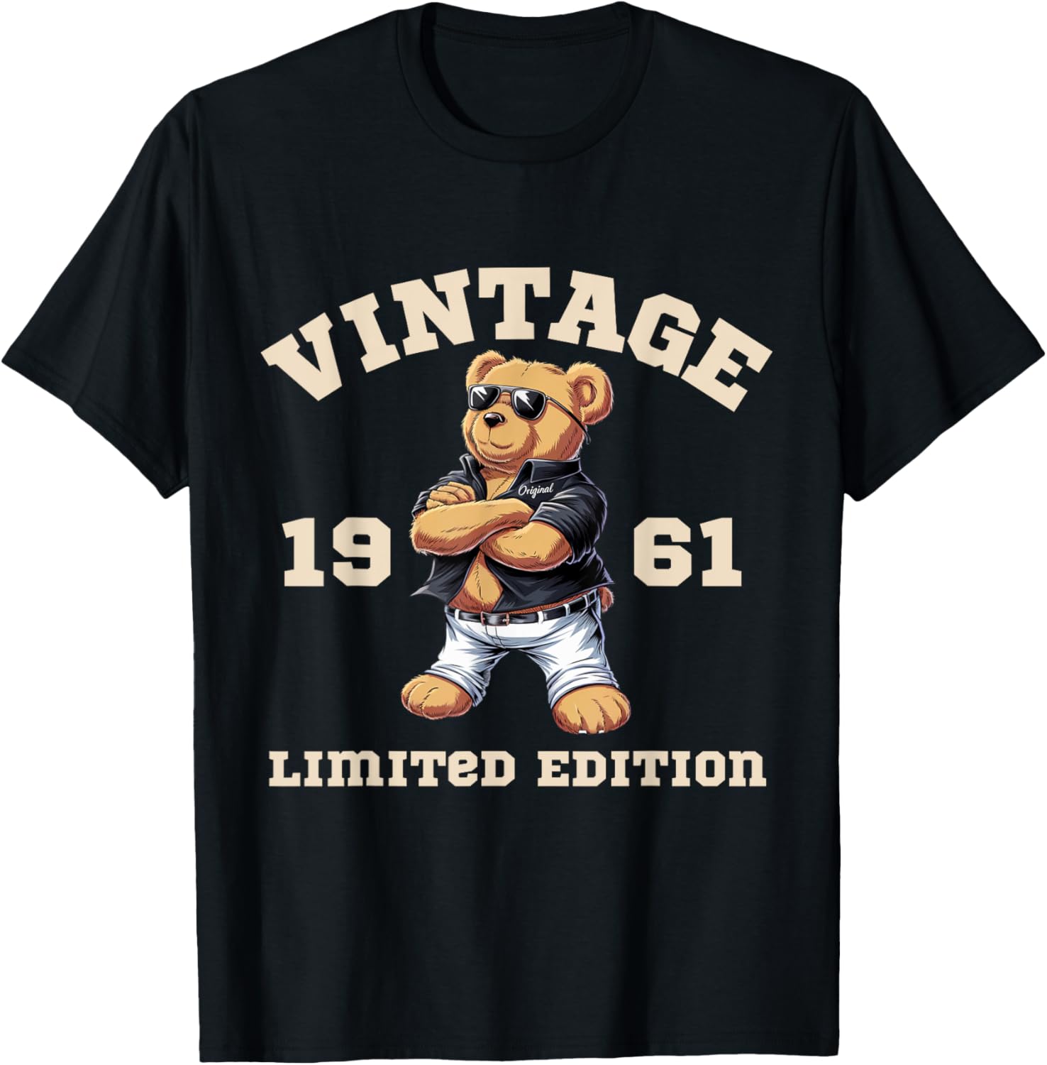 Mens Vintage Teddy Bear T-Shirt for 64th Birthday 1961 Celebration - 8