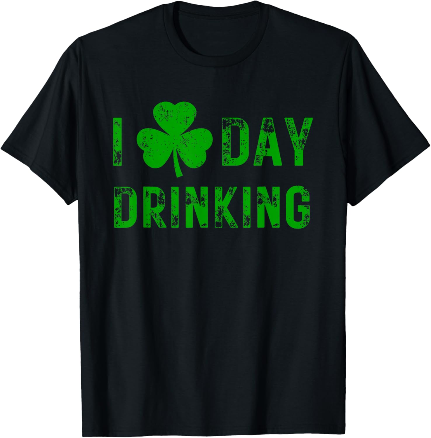 I Love Day Drinking Shamrock Heart St Paddy's Day T-Shirt for Fun Celebrations - 8