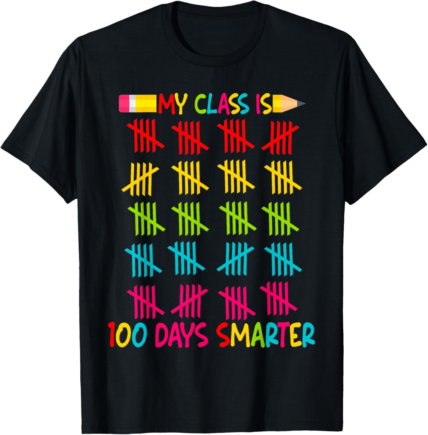 100 Days Smarter Teacher T-Shirt for 100th Day of School Celebrations - 19