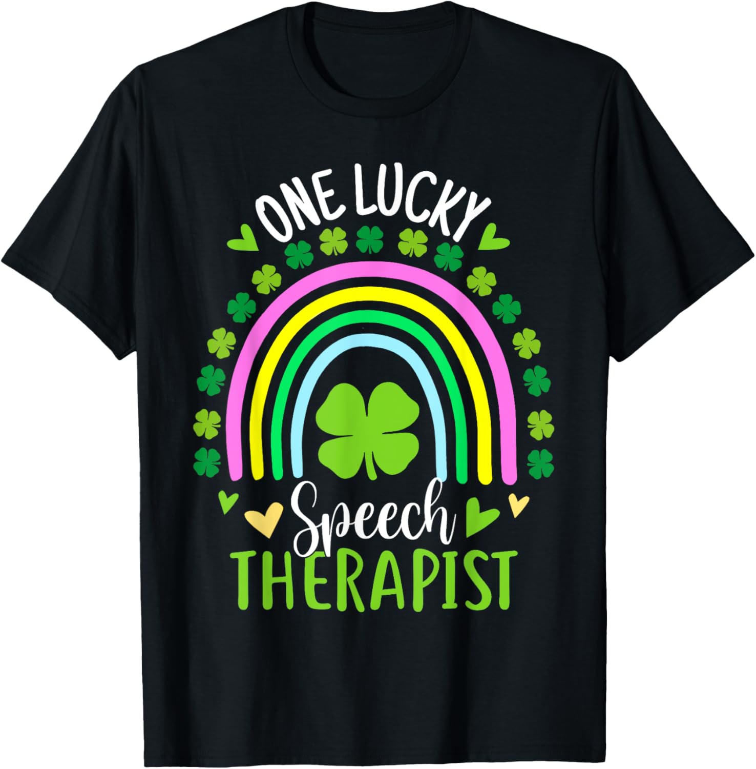 Lucky Speech Therapist St Patricks Day Shamrock T-Shirt for Women - 4