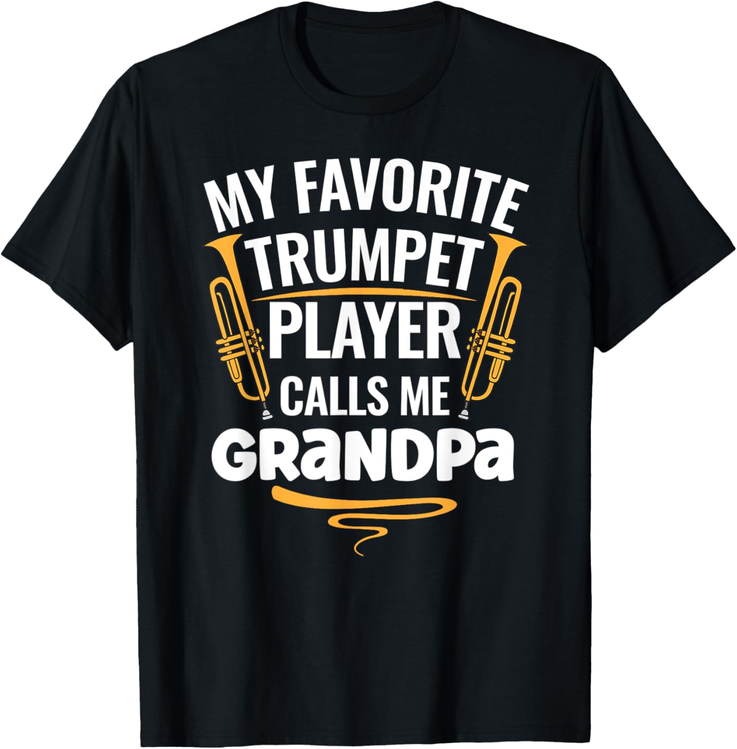 My Favorite Trumpet Player Calls Me Grandpa T-Shirt for Music Lovers - 2