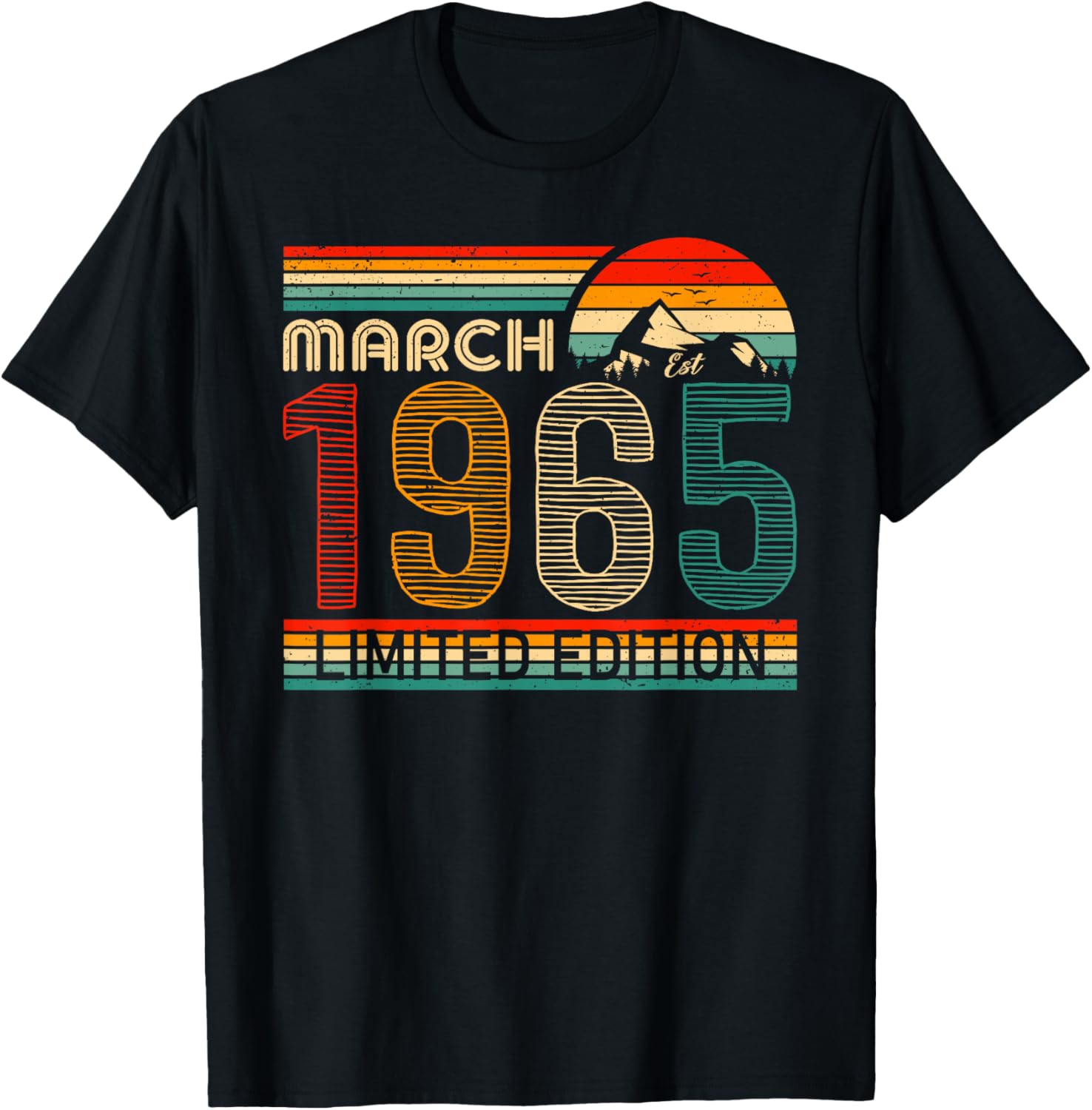 March 1965 Vintage Birthday T-Shirt Classic Design for Timeless Style - 19