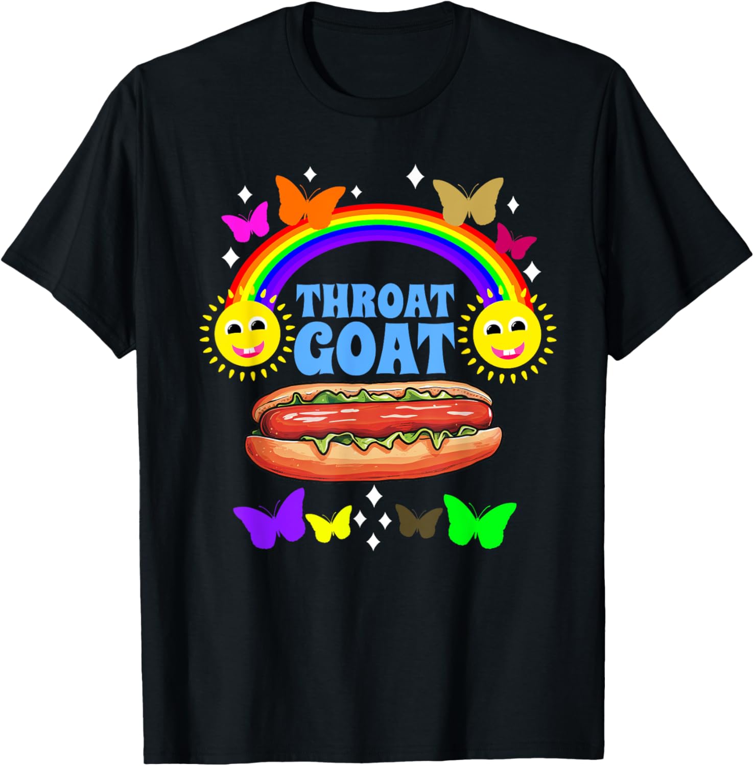 Throat Goat Funny Adult Humor T-Shirt with Sexual Innuendo Design - 6