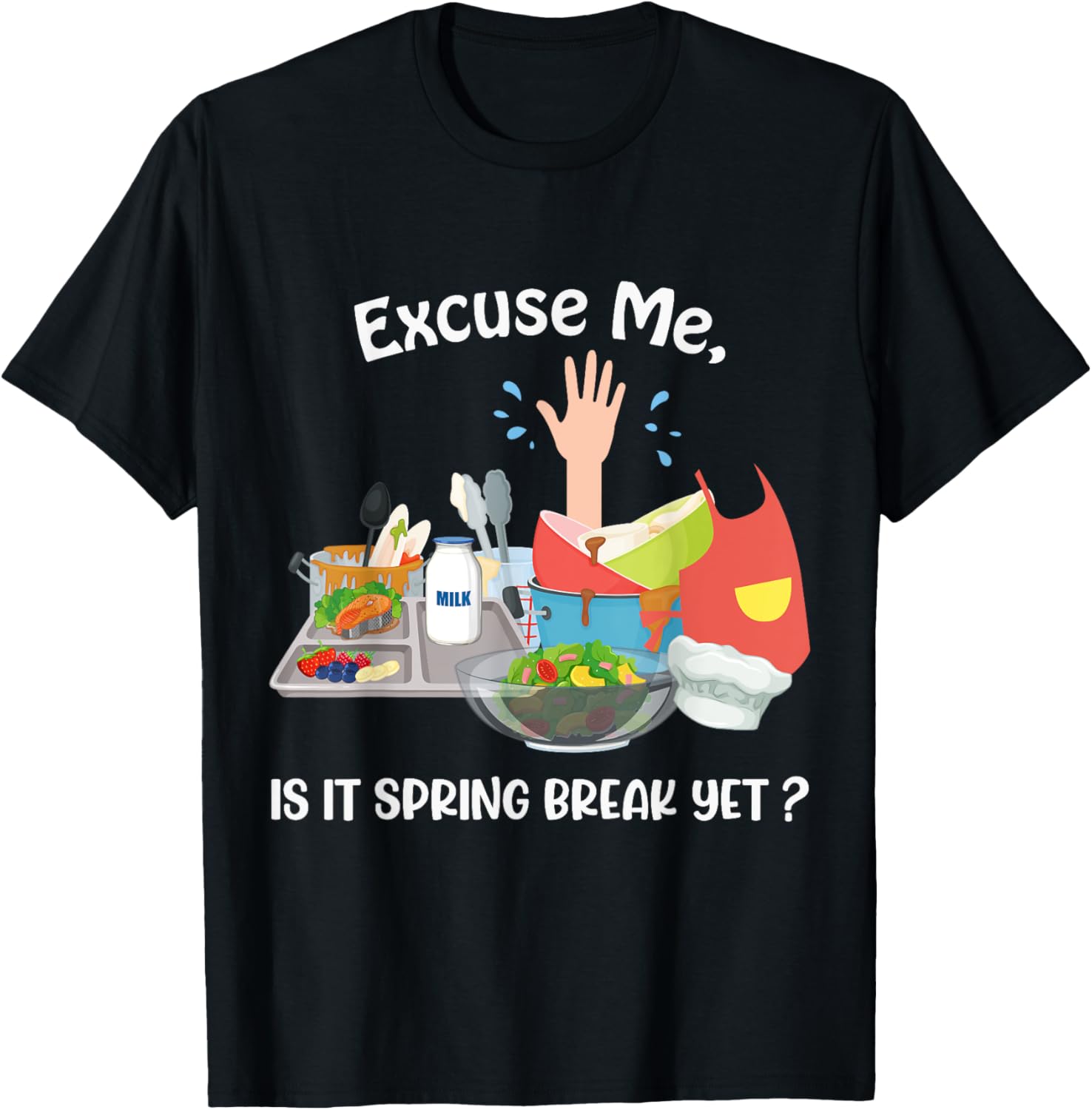 Funny Lunch Lady Life T-Shirt for Spring Break Enthusiasts - 1