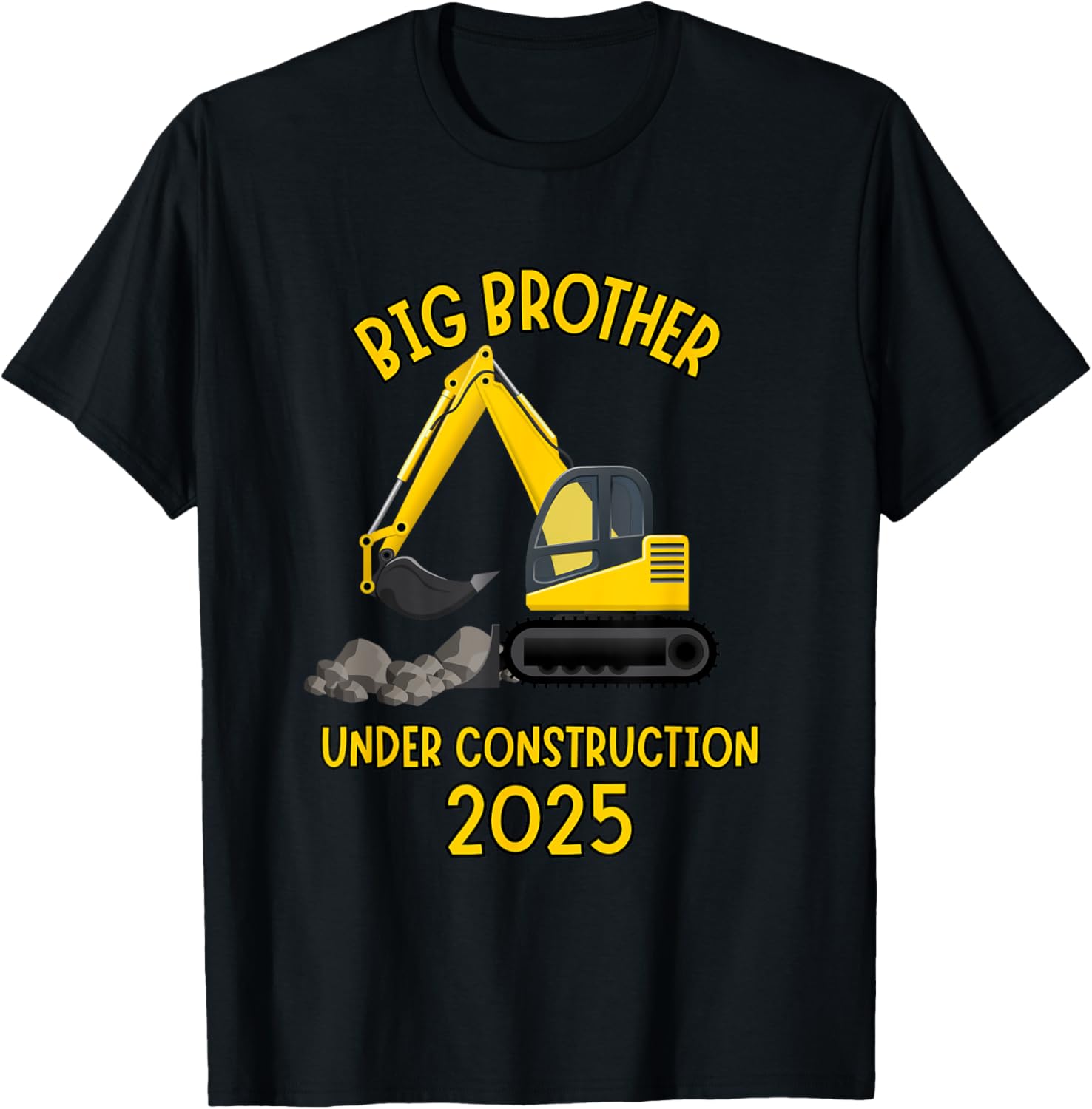 Big Brother Under Construction Truck Sibling Reveal 2025 T-Shirt - 1