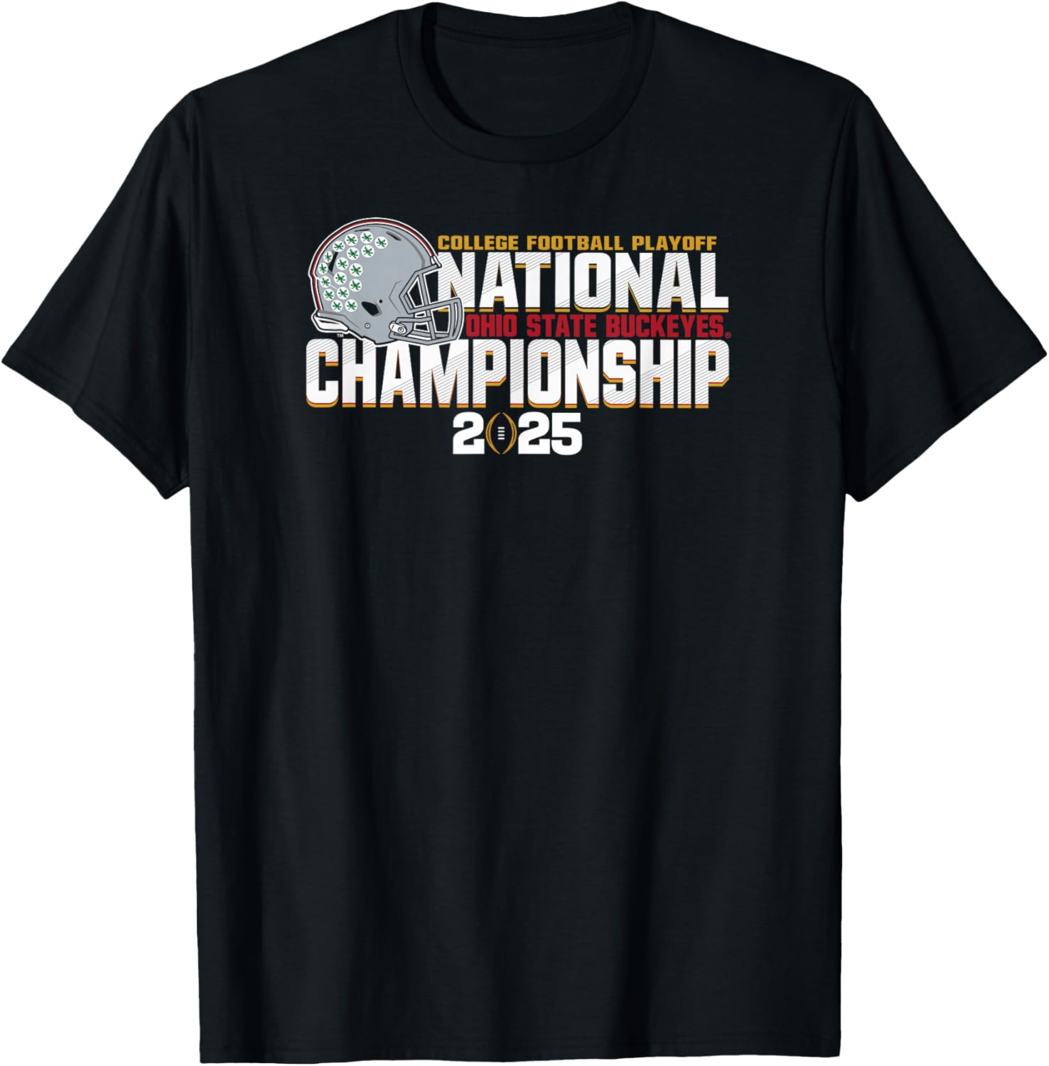 Ohio State Buckeyes 2025 National Championship Black T-Shirt for Fans - 1