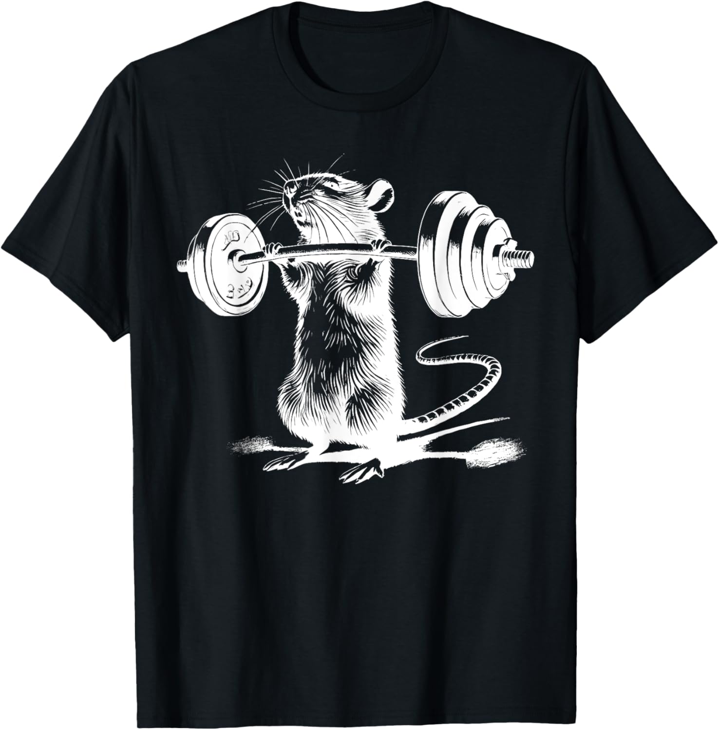 Retro Gym Rat Fitness T-Shirt for Bodybuilding and Weight Lifting Fans - 7