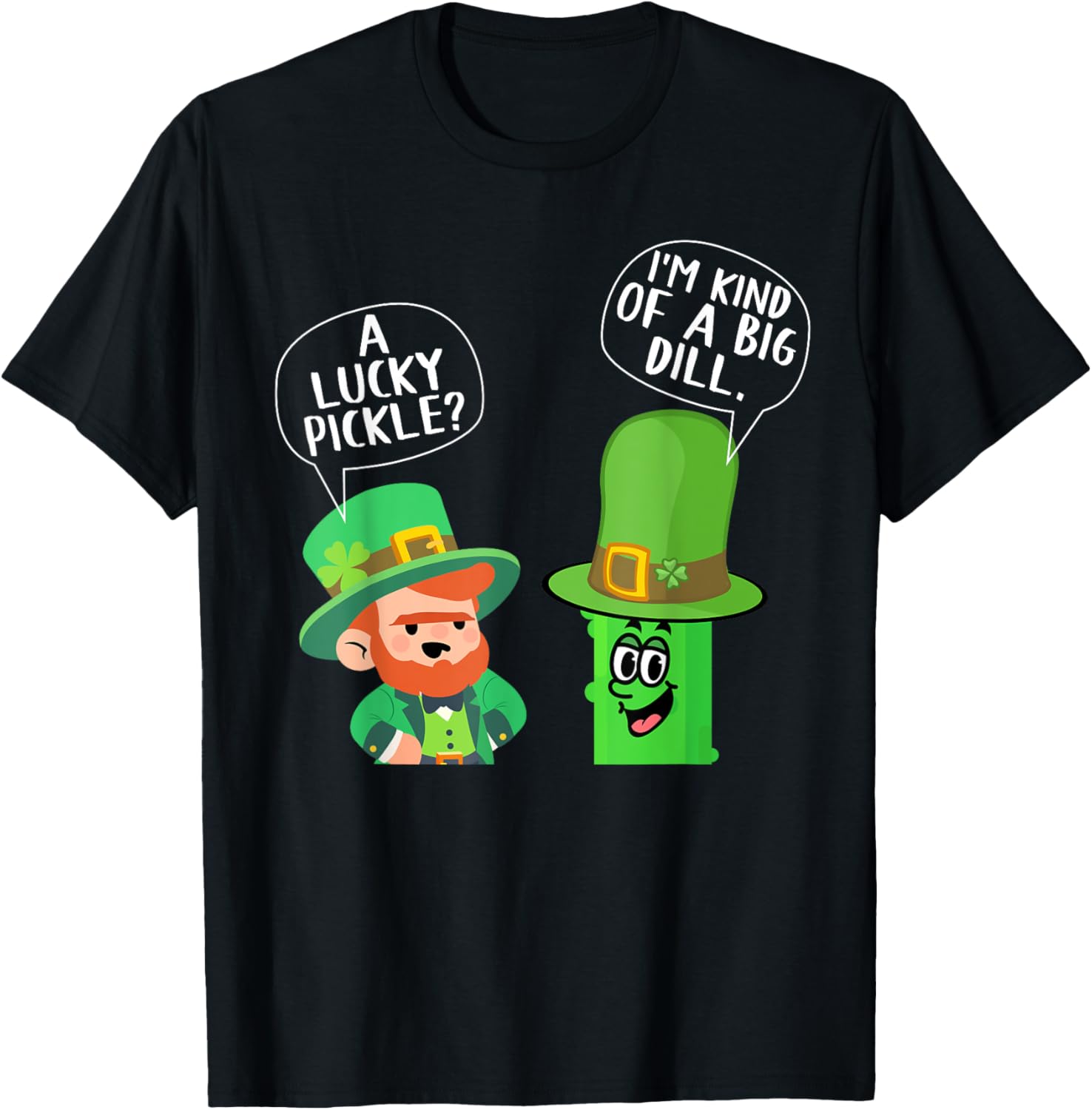 Happy St. Patrick's Day Leprechaun Pickle Joke Humor T-Shirt for Fun - 4