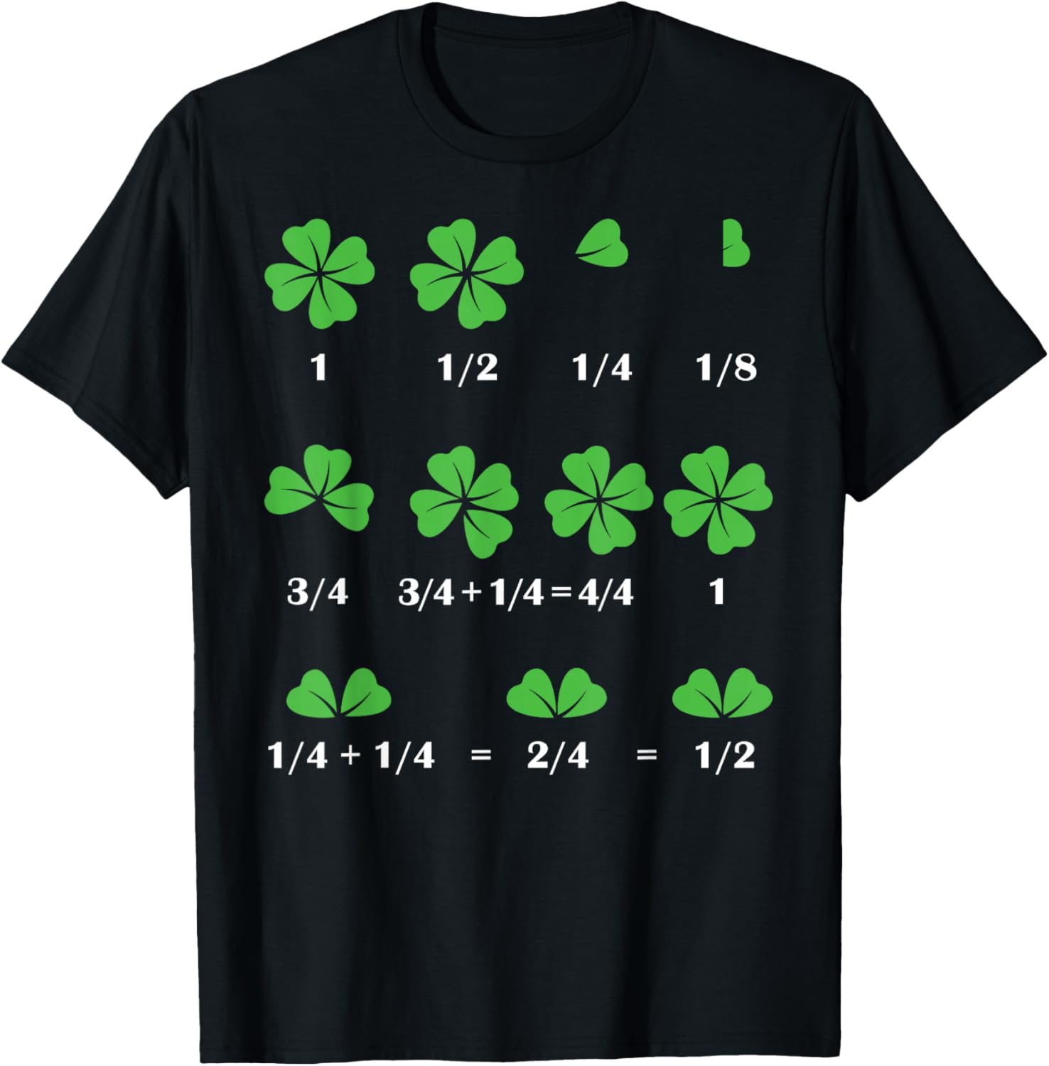 Funny Shamrock Fraction T-Shirt for St Patrick's Day Fun for Kids - 20