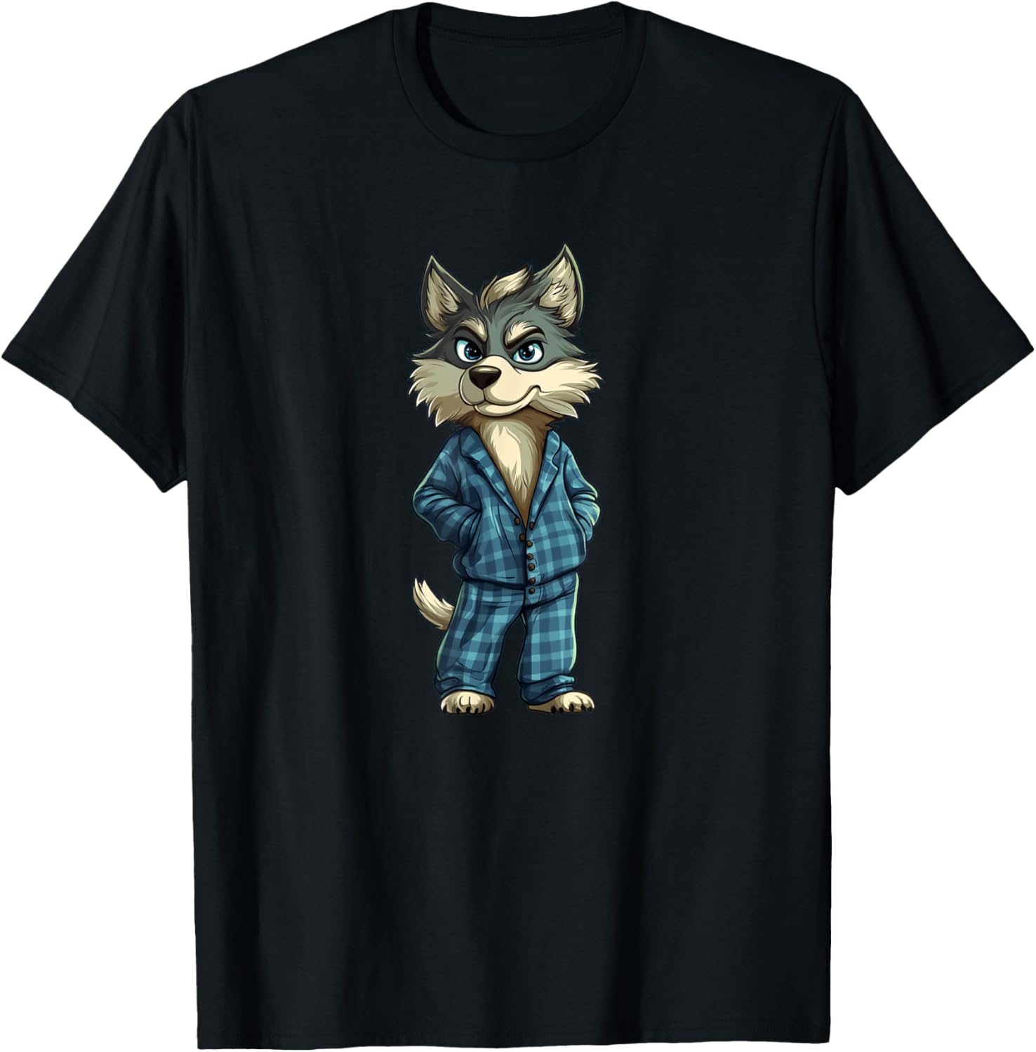 Funny Dreamy Wolf Pajama T-Shirt for Sleepy Boys and Girls - 15