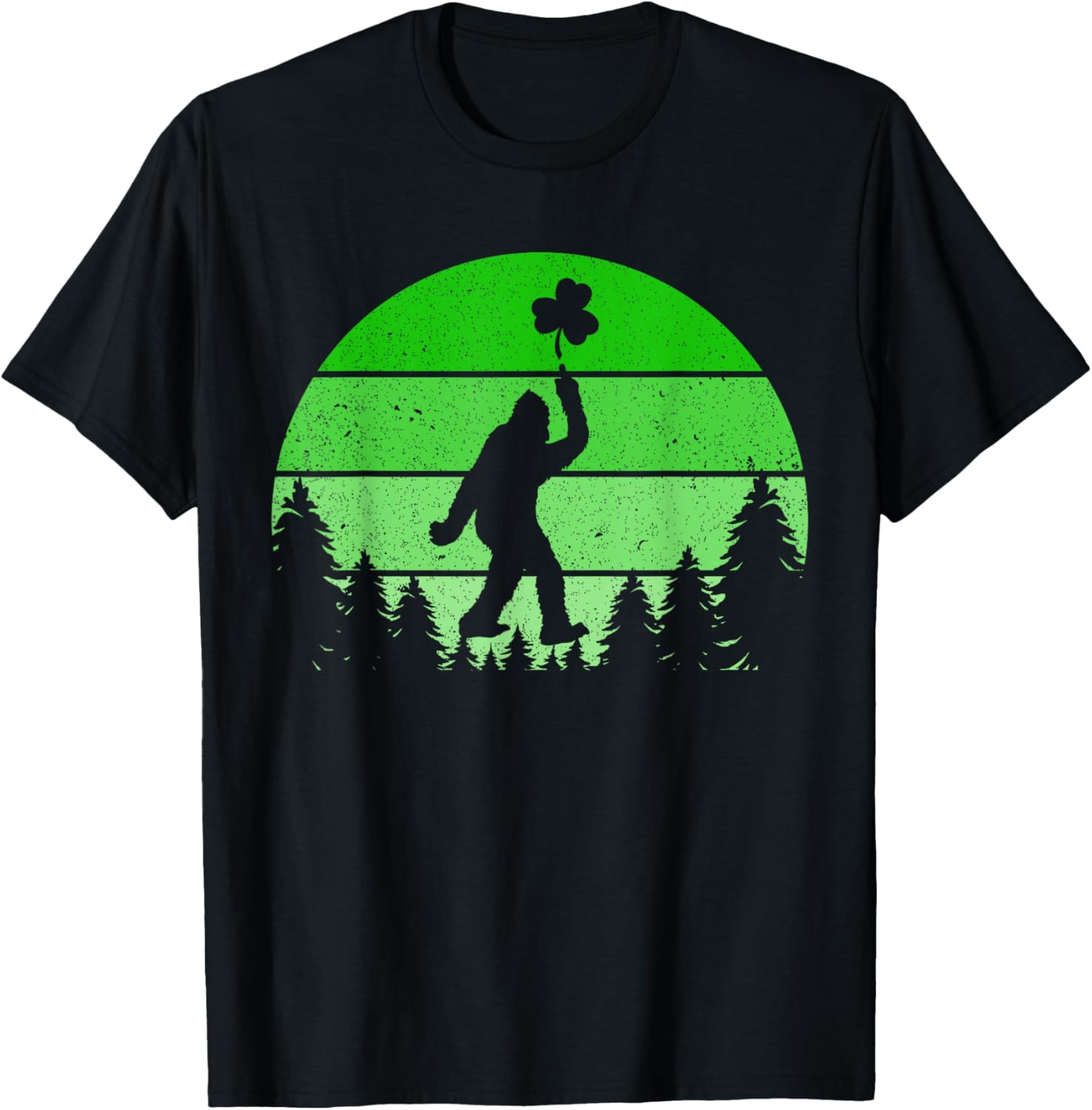 Bigfoot Sasquatch Shamrock T-Shirt for St Patricks Day Fun for All Ages - 17