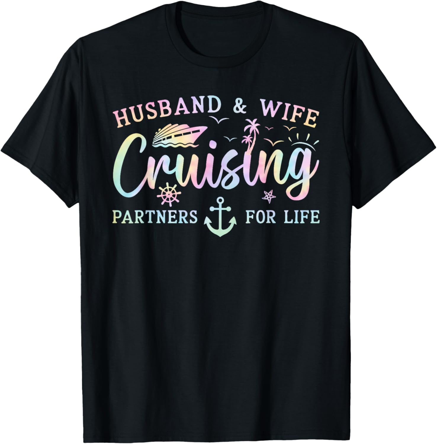 Matching Husband and Wife Cruise T-Shirt 2025 for Couples Adventure - 16