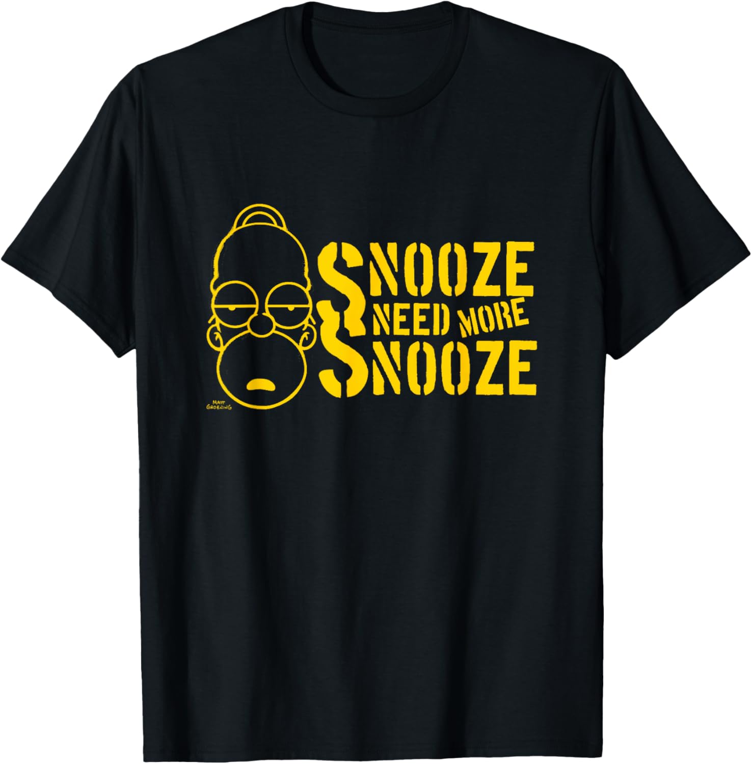 Homer Simpson Snooze T-Shirt for Comfort Lovers and Fans - 1